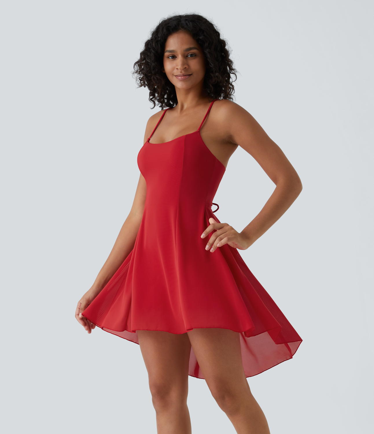 Samba Réversible 2-en-1 avec poches, mesh à contraste haut‑bas, robe courte active et fluide avec maintien léger pour bonnets A‑C / 2