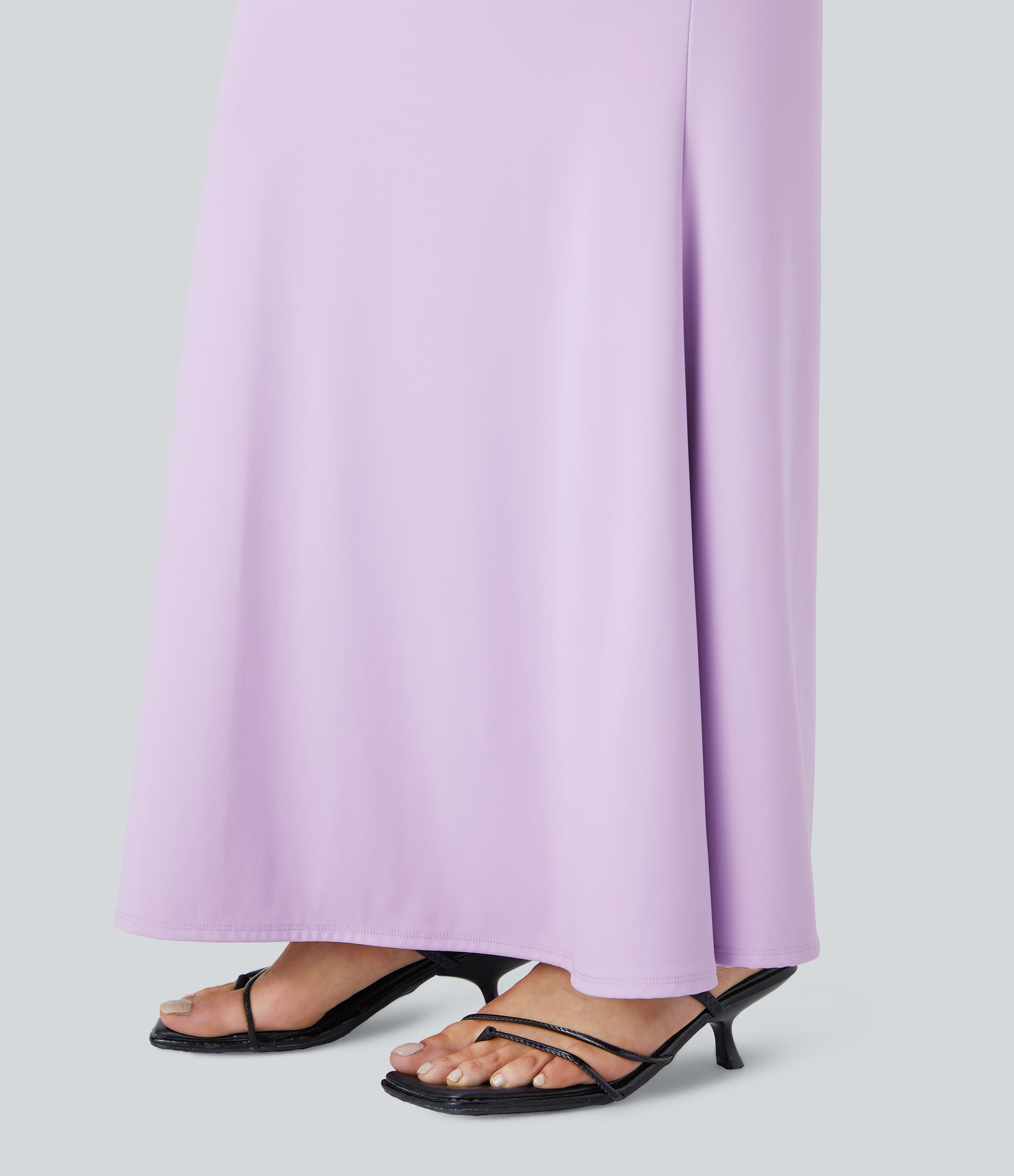 Halara Softlyzeroв„ў Airy Backless Adjustable Strap Maxi Mermaid Slip Cool Touch Bridesmaid and Wedding Guest Dress-UPF50+ Casual Dress - Pink Orchid - S 