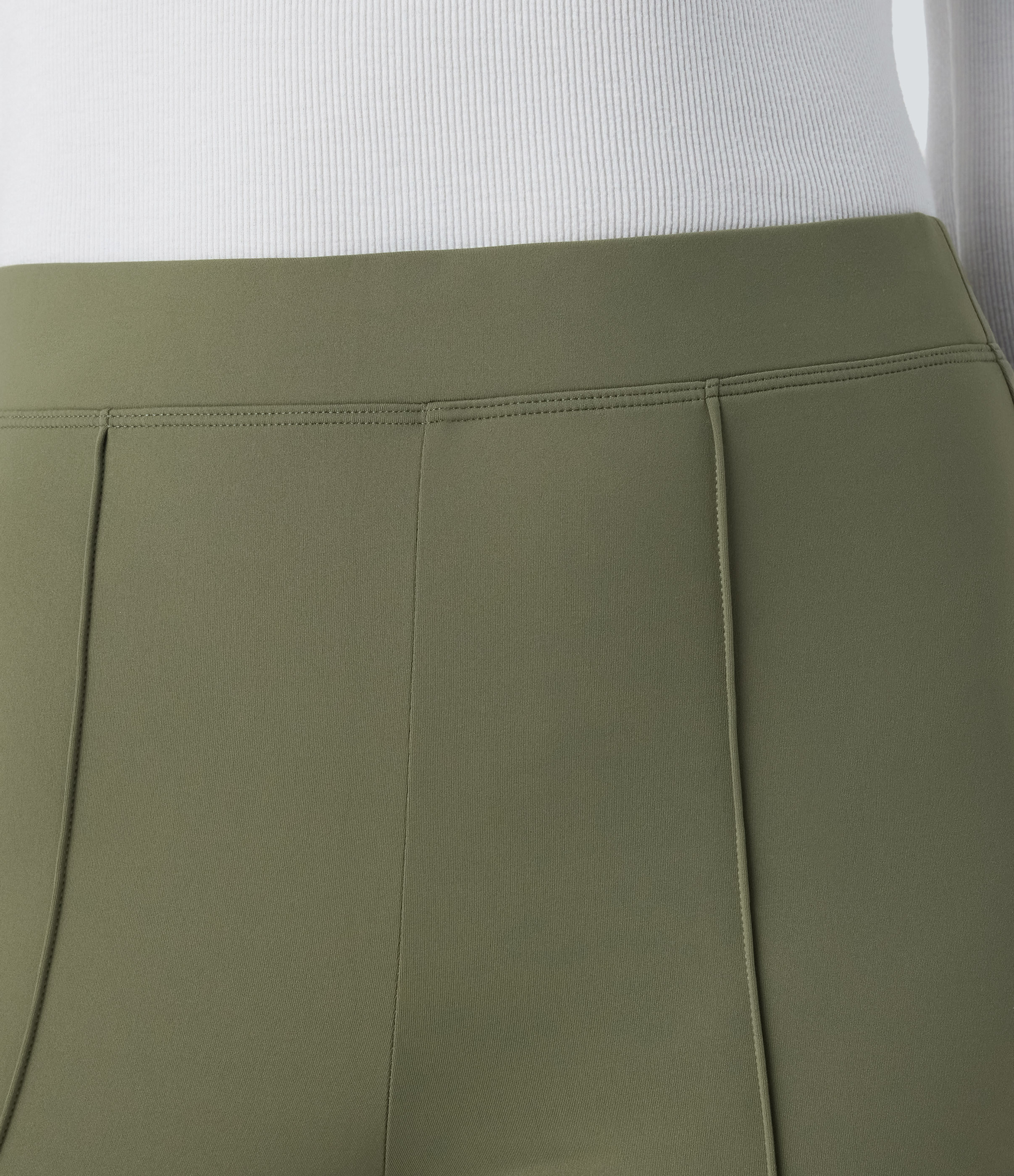 Halara Softlyzeroв„ў Fleece High Waisted Side Flap Pocket Cargo Flare Work Full Length Leggings  - Grass Grey Green - XS(regular) gym leggings 