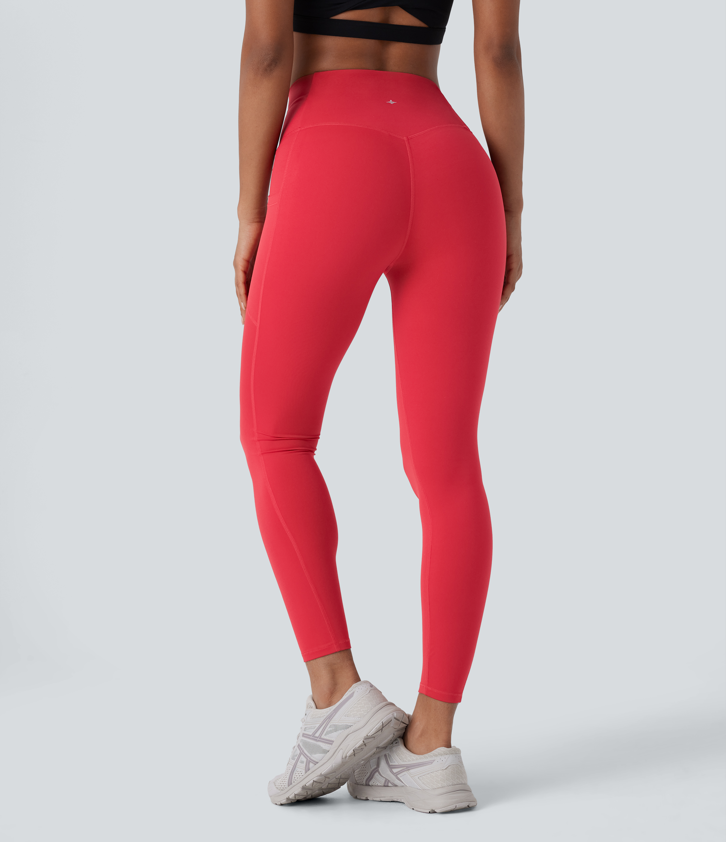 Halara Halara UltraSculptв„ў High Waisted Twisted Crossover Side Pocket Yoga Leggings  - Aura Orange - M(7/8) gym leggings 