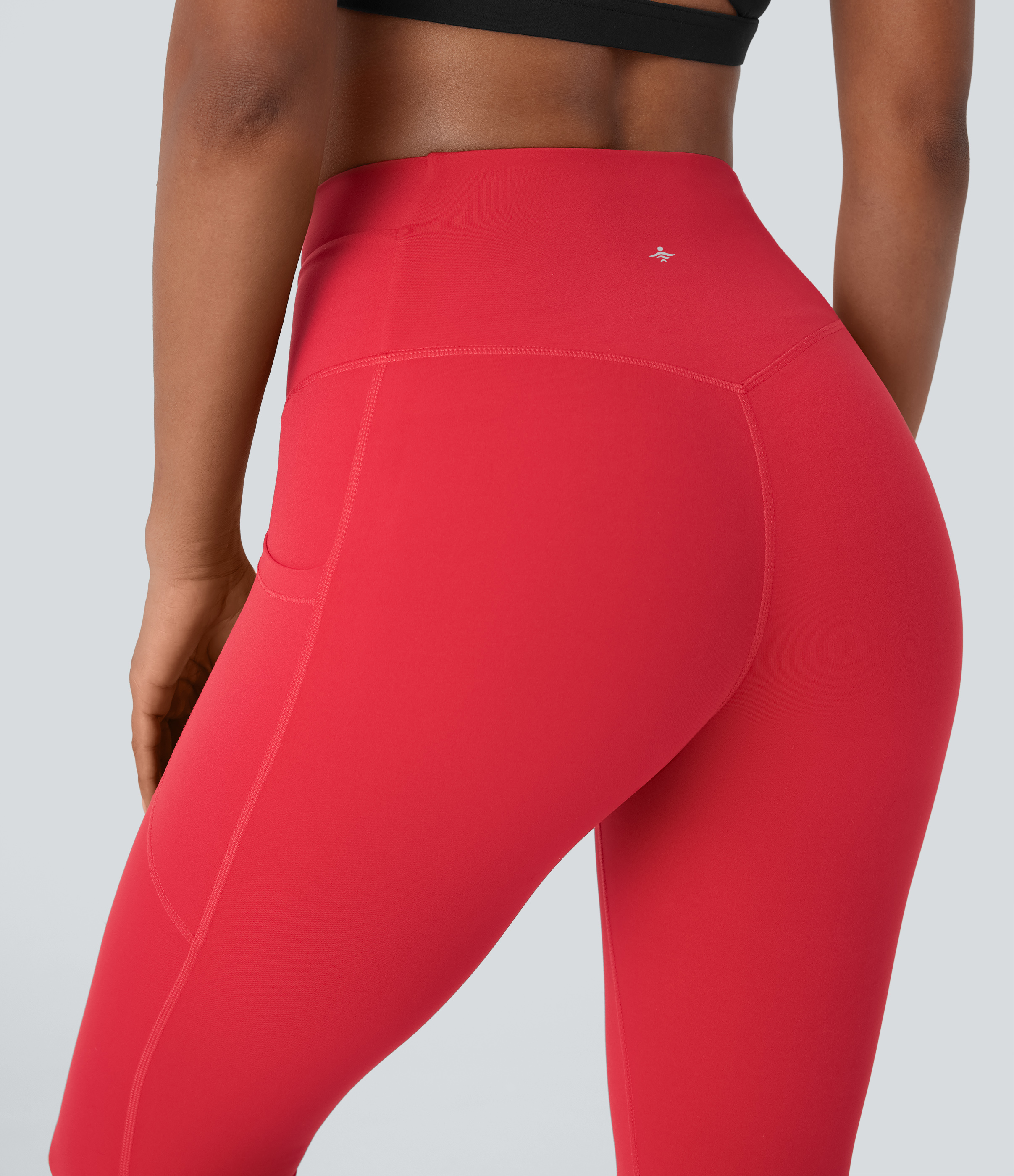 Halara Halara UltraSculptв„ў High Waisted Twisted Crossover Side Pocket Yoga Leggings  - Aura Orange - M(7/8) gym leggings 