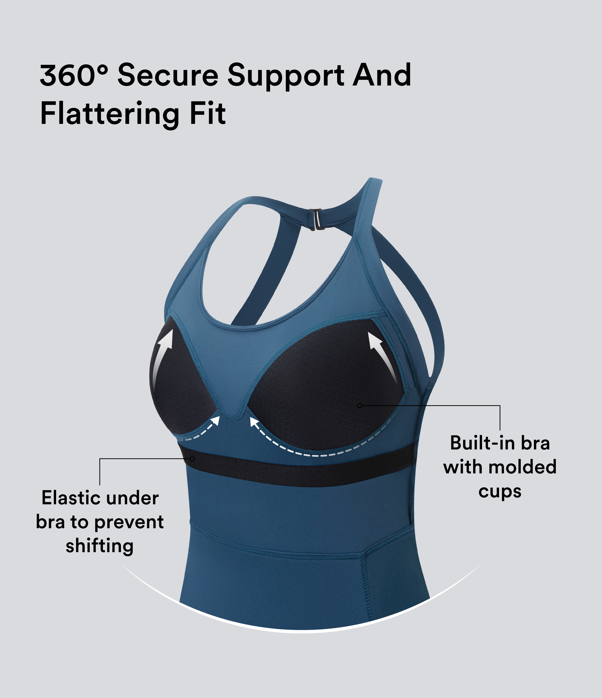 Halara Softlyzeroв„ў Airy Molded Cups Backless Twisted Cool Touch Dance Active Dress-Easy Peezy Edition Workout Dress - Majolica Blue - XS 