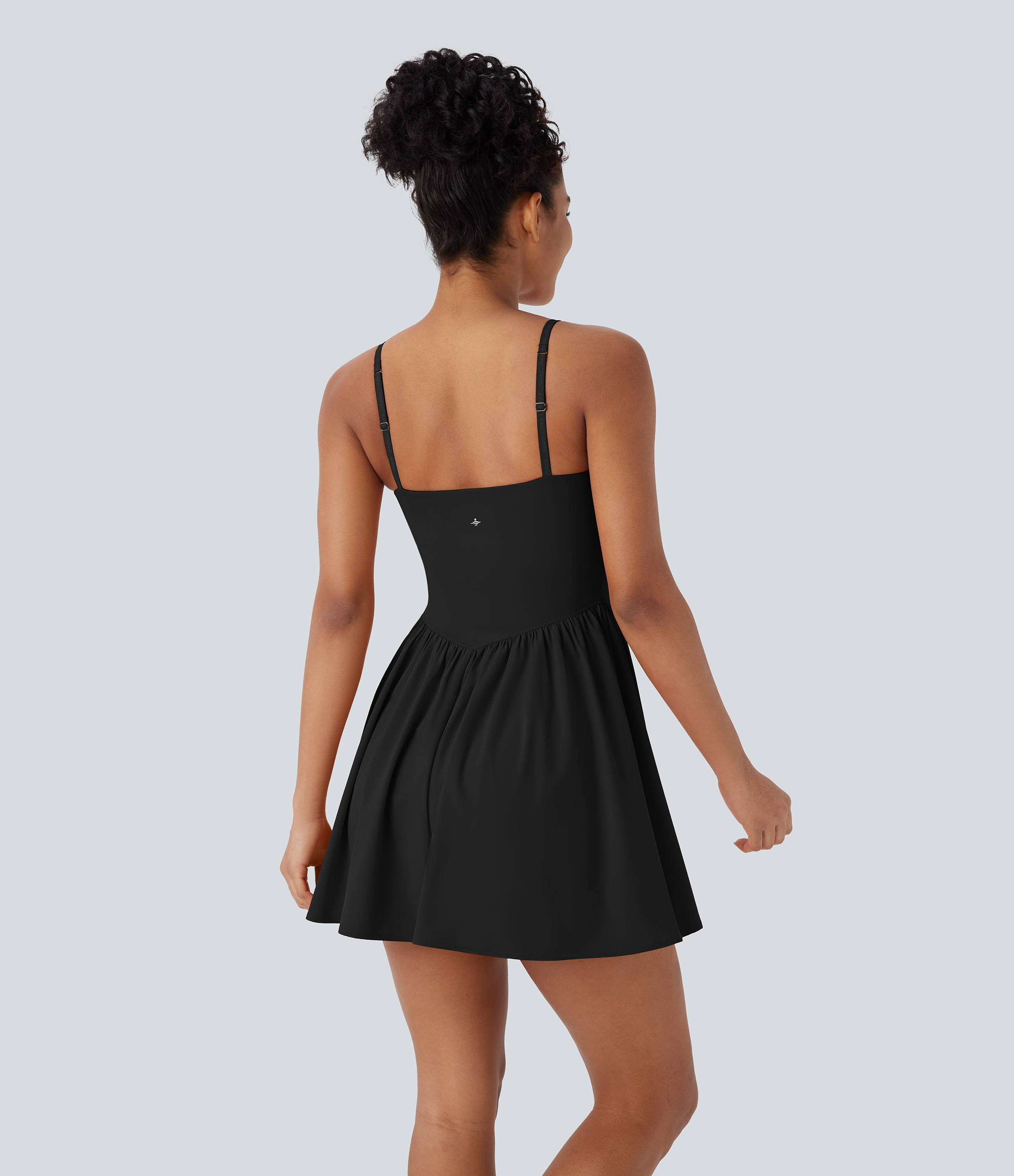 Schwarz Breezeful™ 2-in-1 Schnelltrocknende Mini Yoga Aktivkleid mit Taschen-Easy Peezy Edition / 2