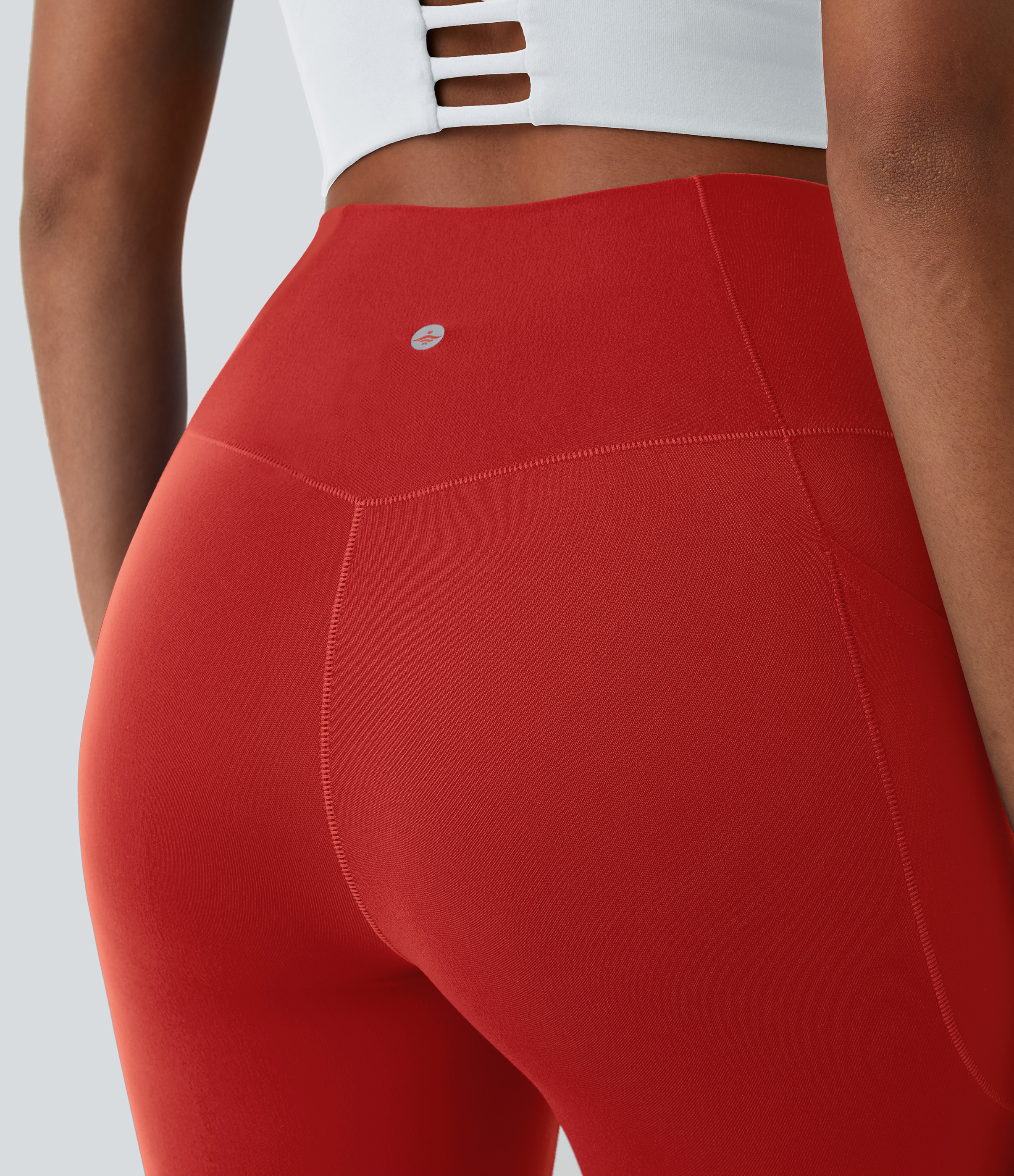 Halara Softlyzeroв„ў Crossover Pocket Plain Leggings-UPF50+  - Valiant Poppy - XS(full_length) gym leggings leggings with pockets 