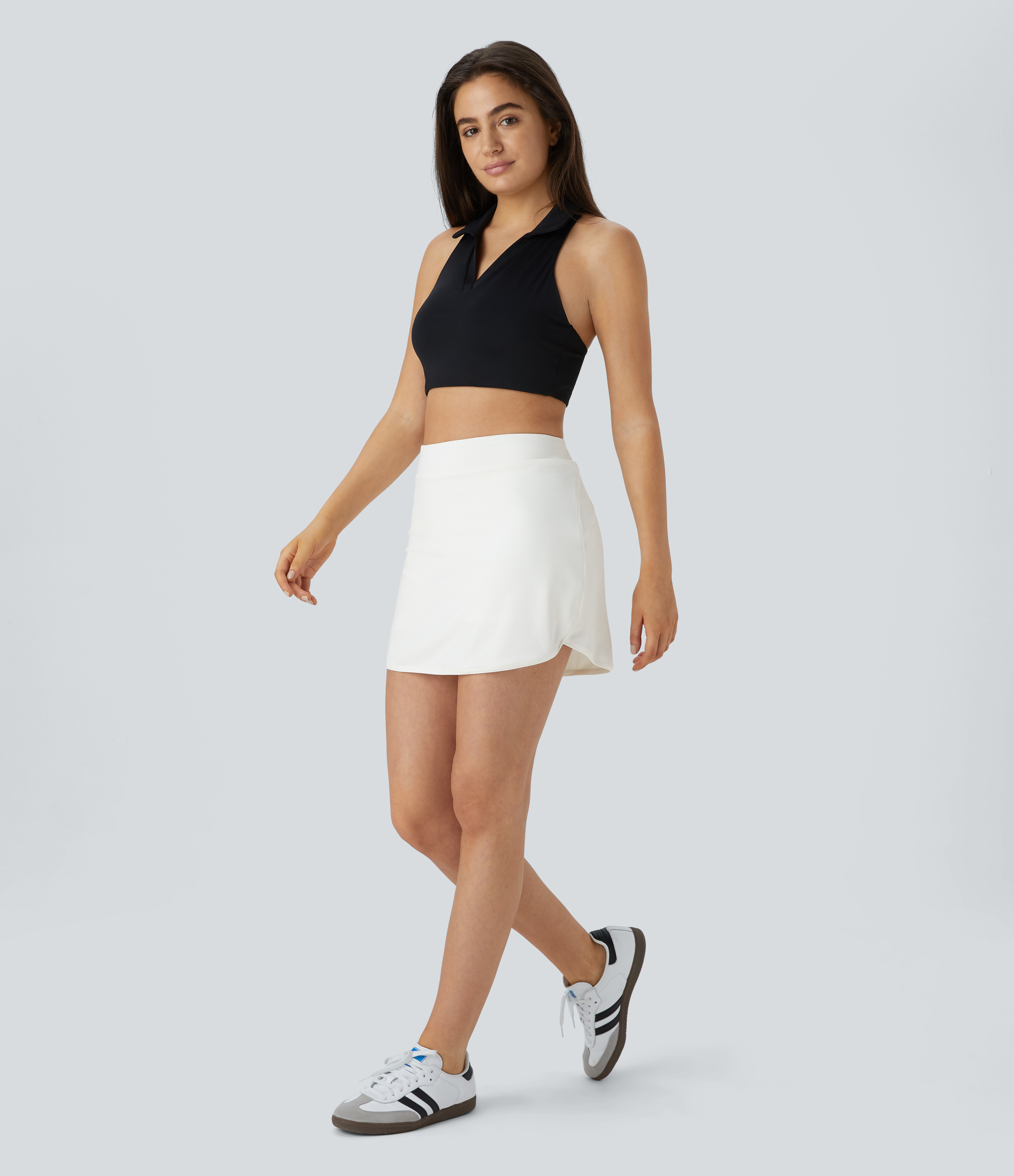 Halara Everyday Side Pocket 2-in-1 Golf Skirt-Clarity  - White - L midi skirt a line skirt golfing skirt pleated tennis skirt cute skirts 