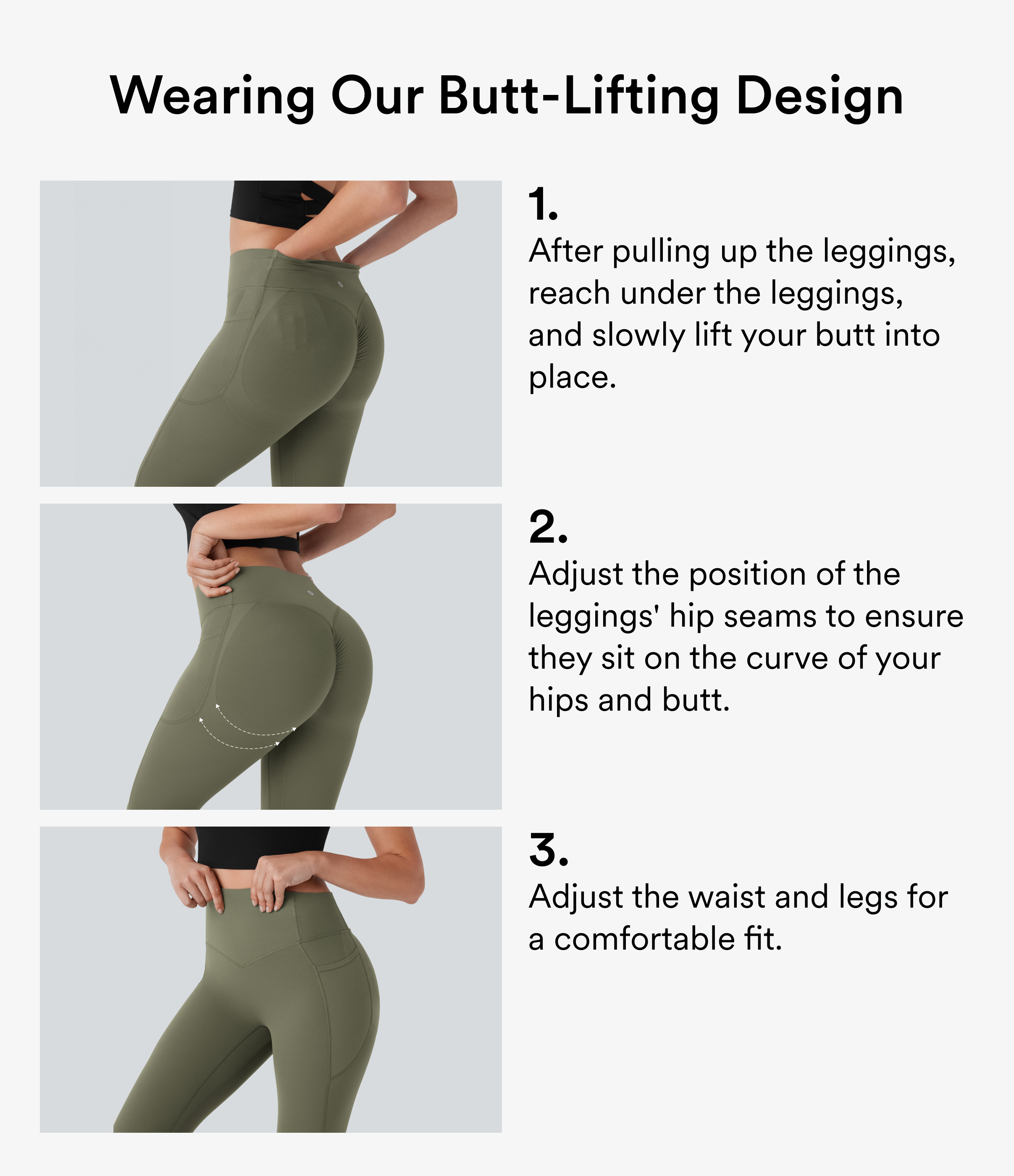 Grass Grey Green Leggings SoCinched UltraSculpt Bootcut yoga tiro alto realce glúteo bolsillo lateral control abdomen moldeador / 2