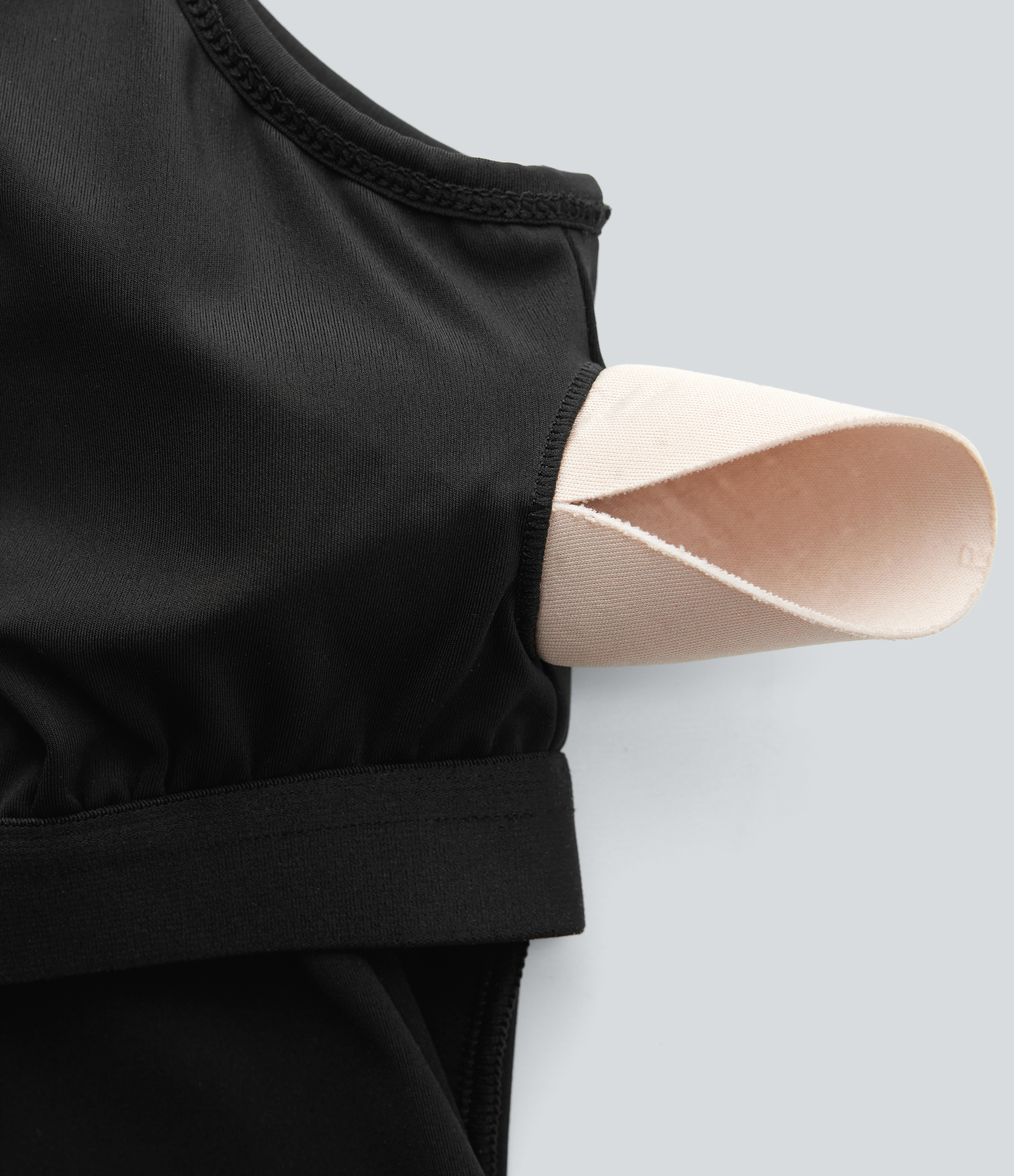 Halara Breezefulв„ў Square Neck Layered Ruffle 2 Piece Side Pocket Micro Mini Quick Dry Dance Active Dress Workout Dress - Black - XS 
