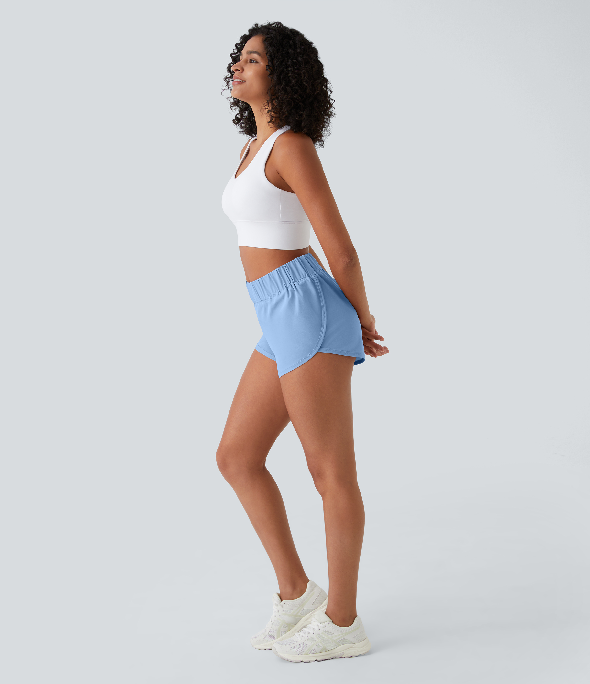 Halara High Waisted Dolphin Hem Casual Shorts 2