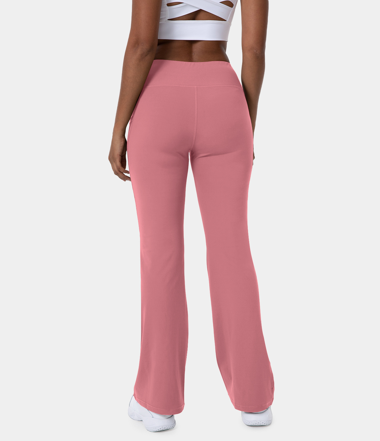 Women's High Waisted Side Pocket Slight Flare Leggings HALARA