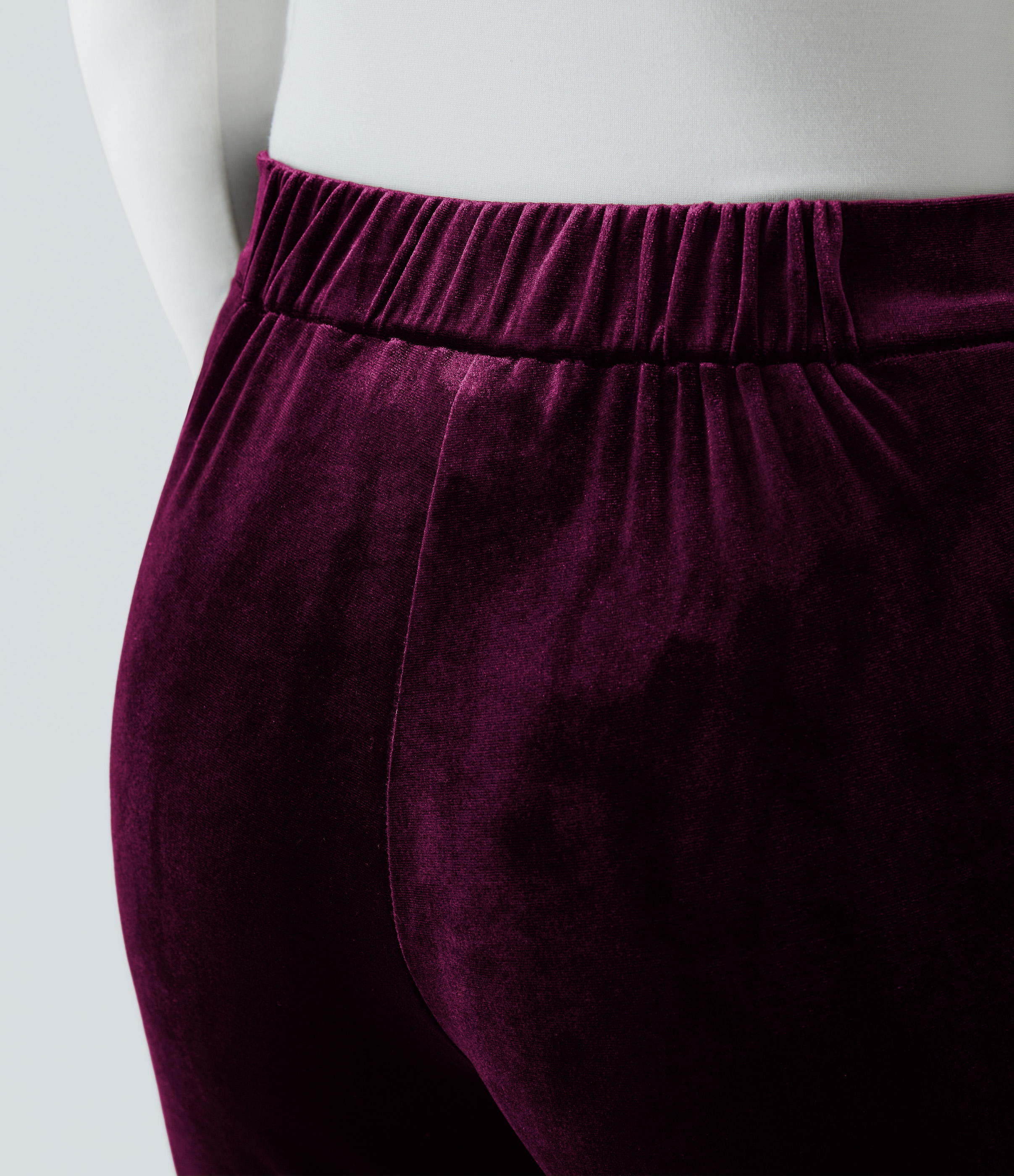 Halara High Waisted Side Zipper Flare Velvet Casual Pants  - Red Violet - L sweatpants jogger pants stacked sweatpants cargo joggers 