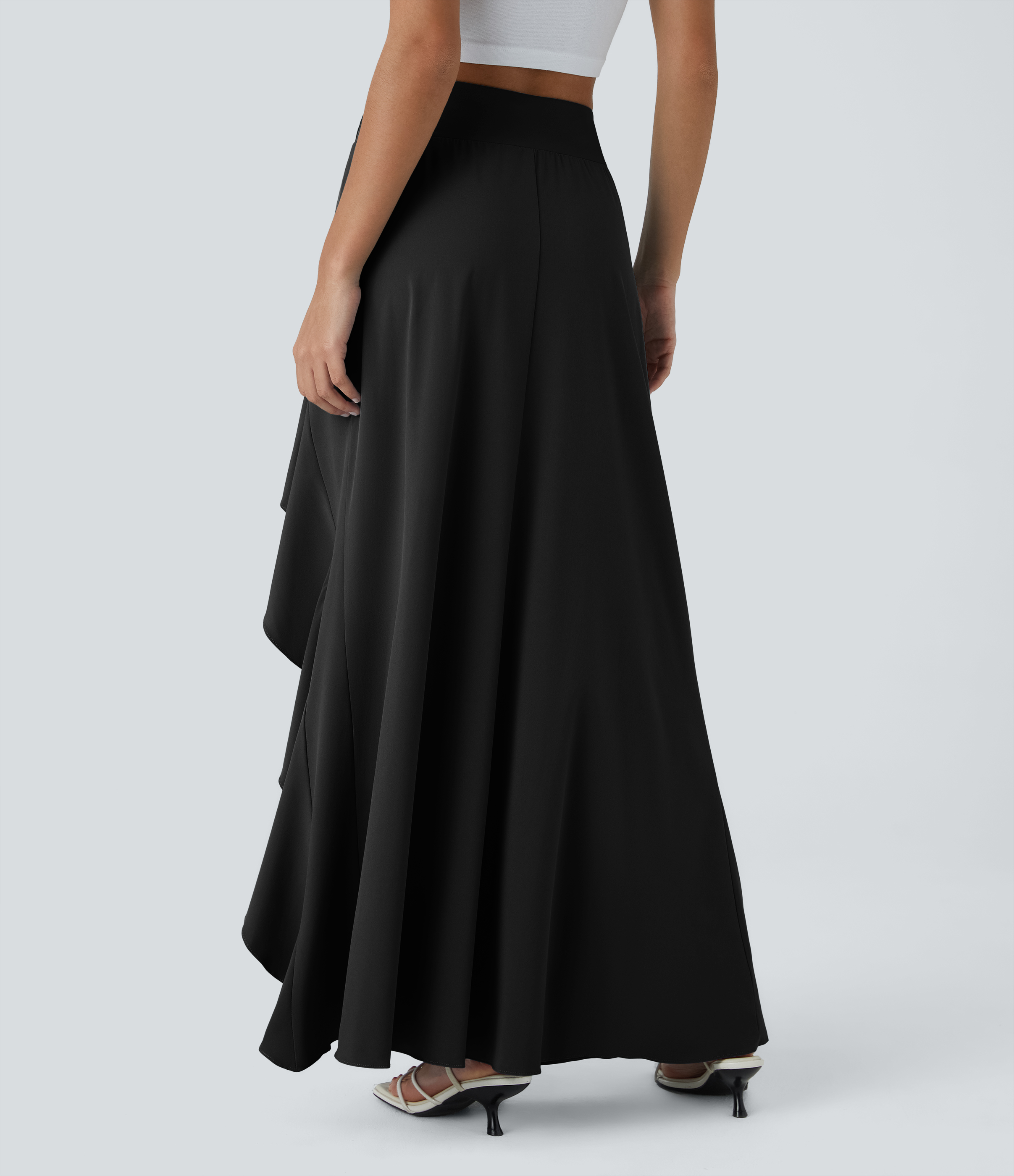 Women's Breezeful™ High Waisted Asymmetric Ruffle Trim Hem 2