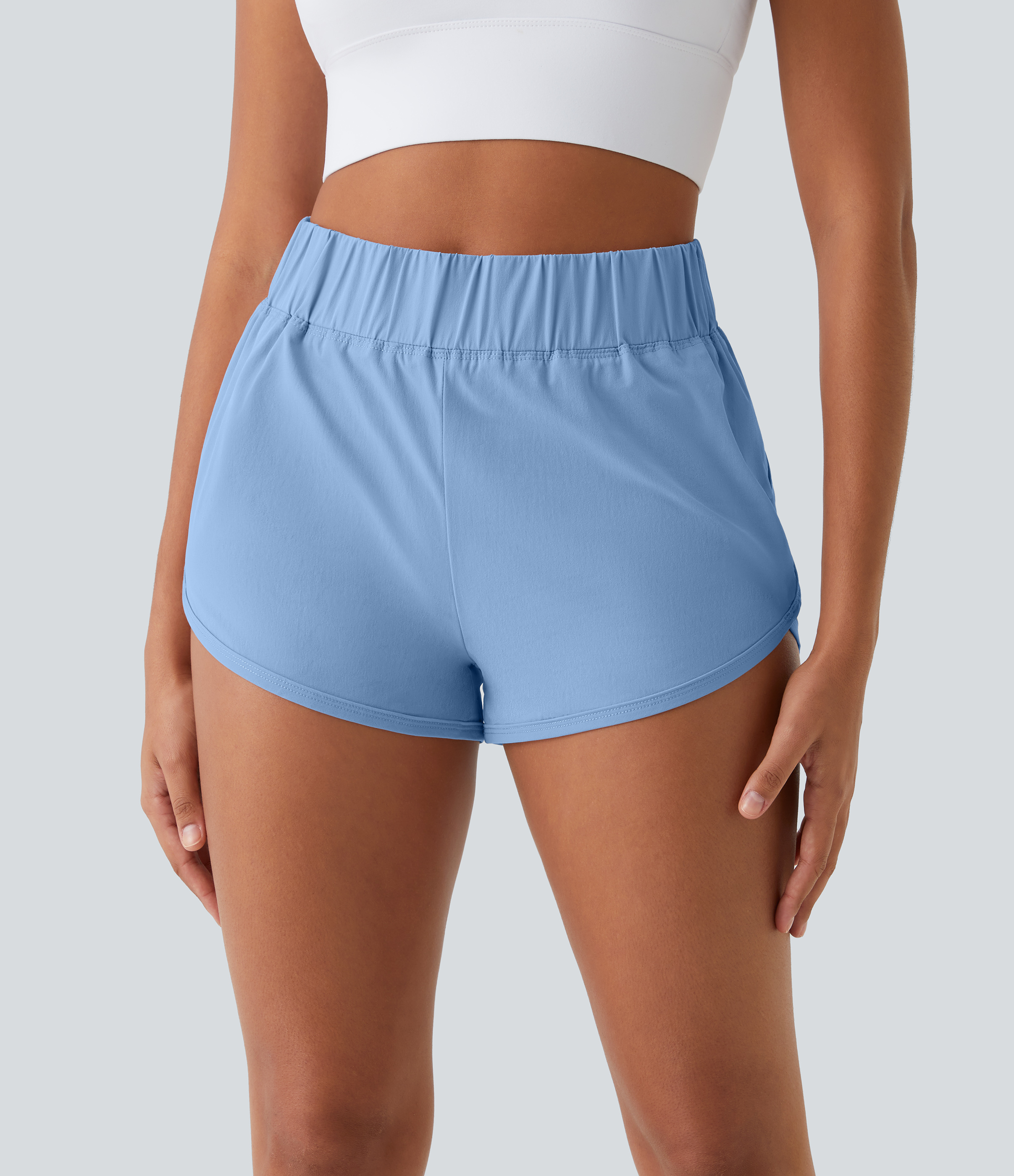 Halara High Waisted Dolphin Hem Casual Shorts 2