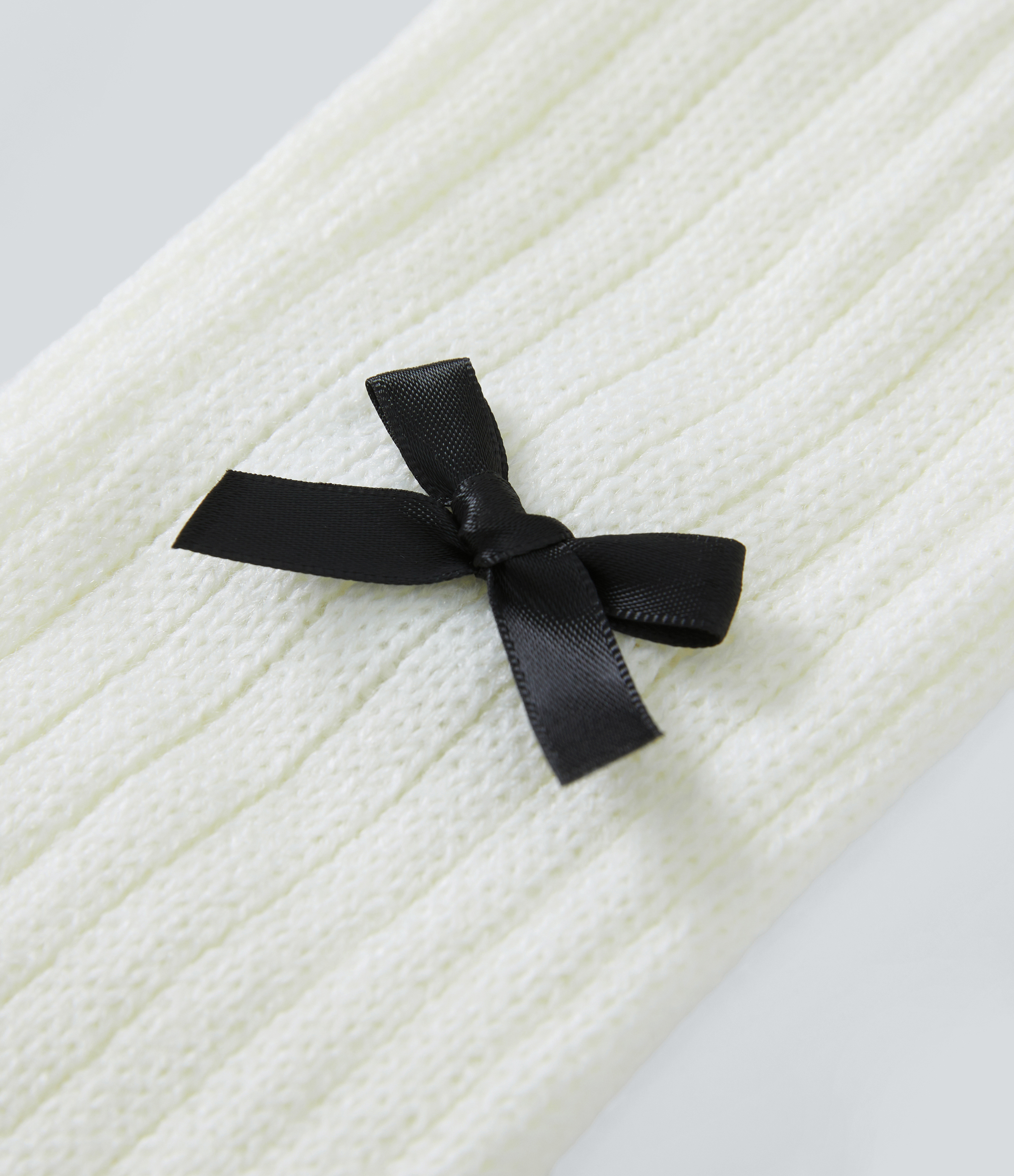 Small Black Bow Calentador pierna lazo / 2
