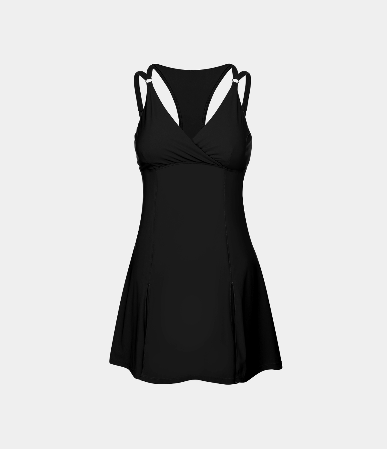Halara Adjustable Strap Backless Cut Out Mini Tennis Active Dress Workout Dress - Black - M 