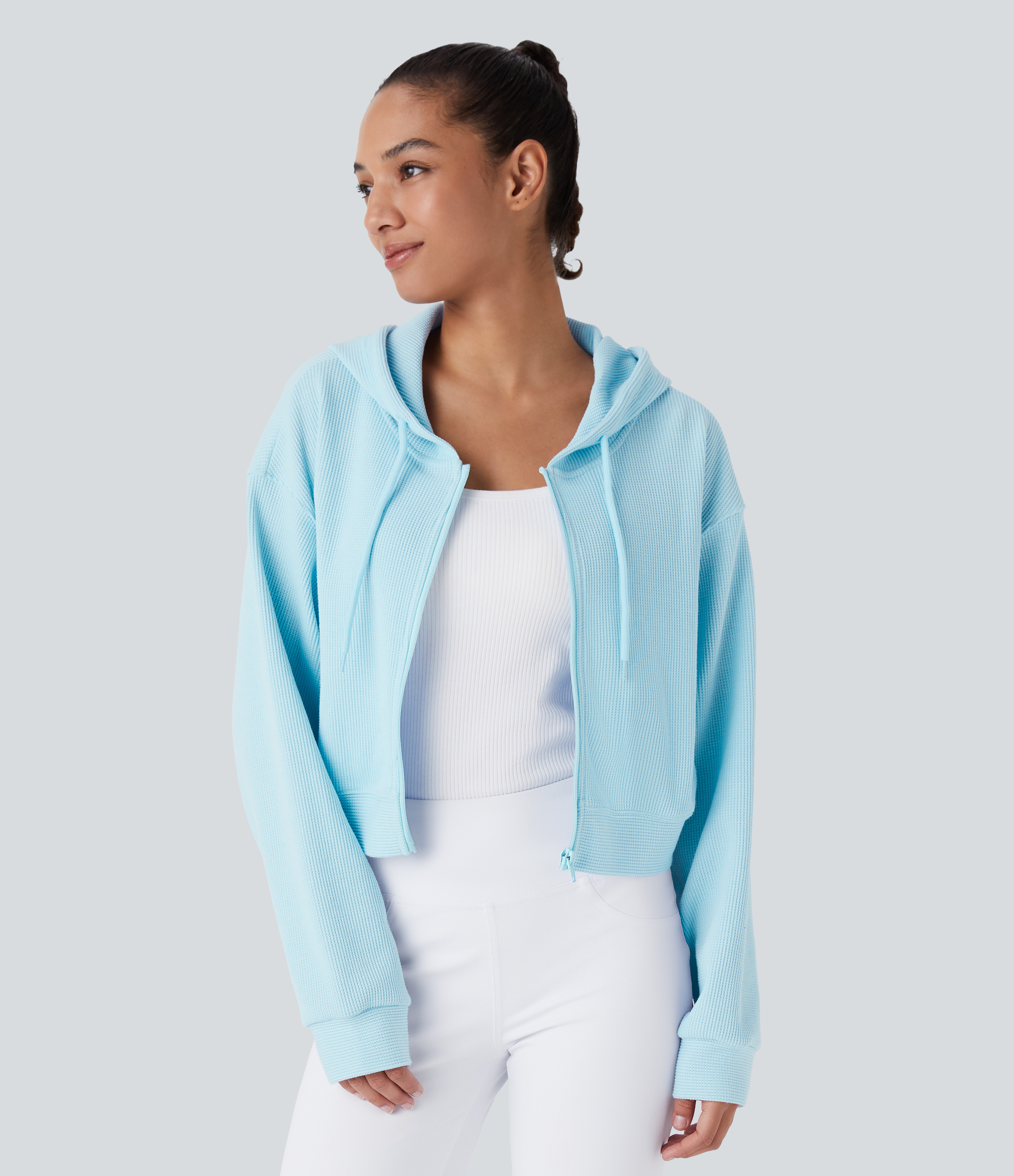 【HI FI FNK】Slash Zip Waffle Hooded Top Nike Therma-FIT Pocket Full-Zip Fleece Hoodie | Product