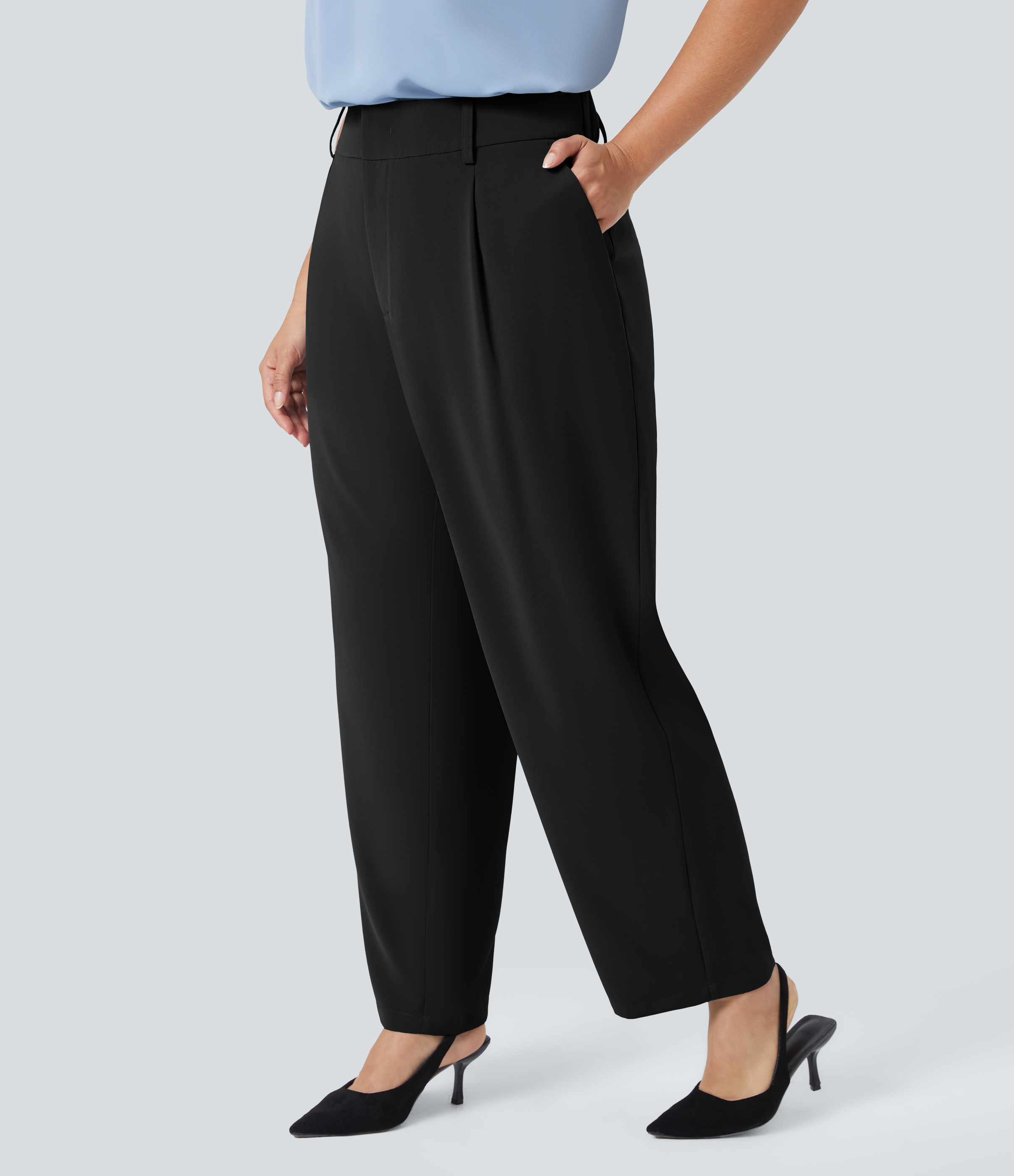 パンツ Nala High waist tapered Women's Halara Flex™ High Waisted Pocket Solid Work Plus Size