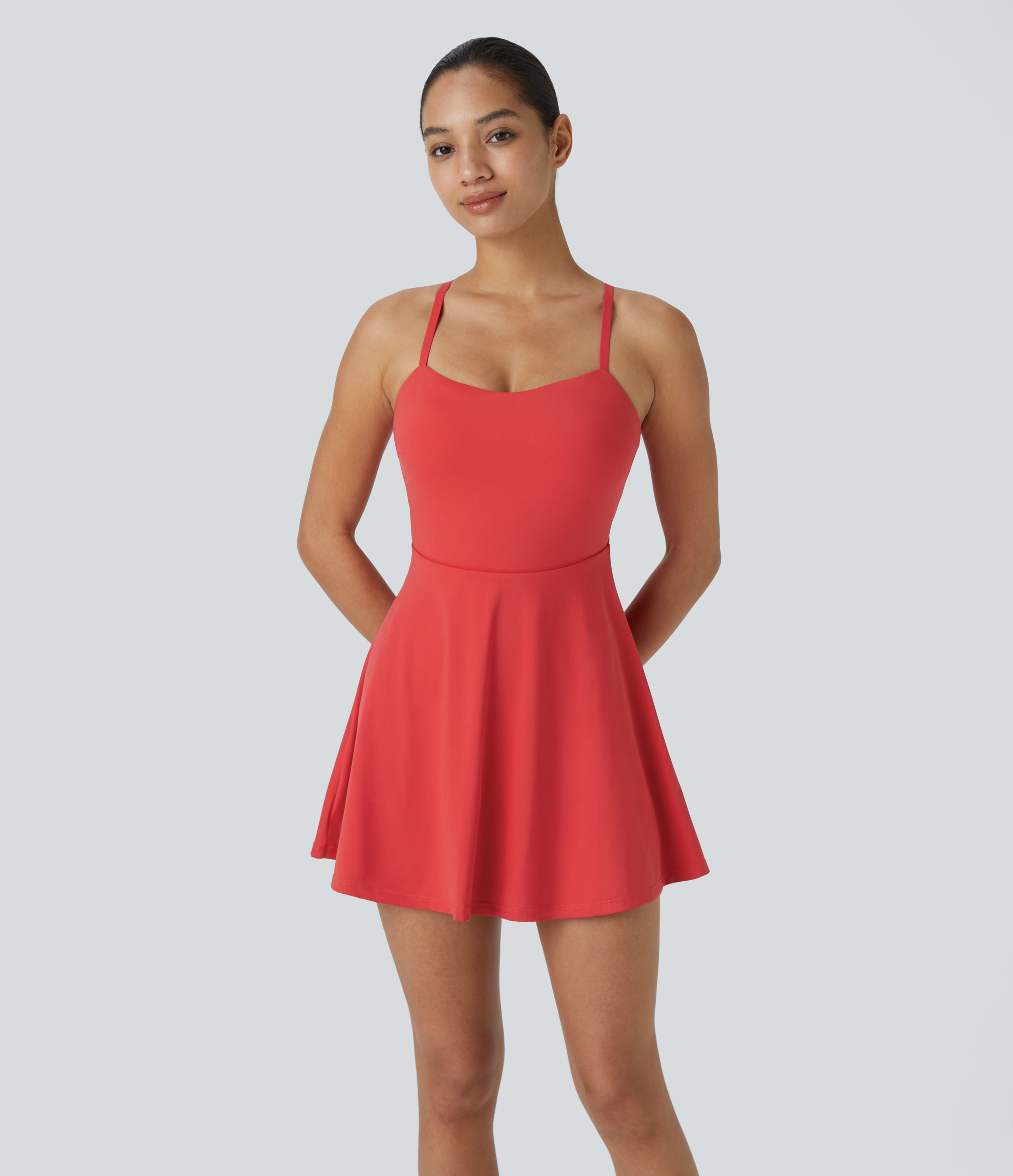 Salsa Adjustable Strap Backless 2-in-1 Pocket Slip Active Dress-Easy Peezy Edition / 2