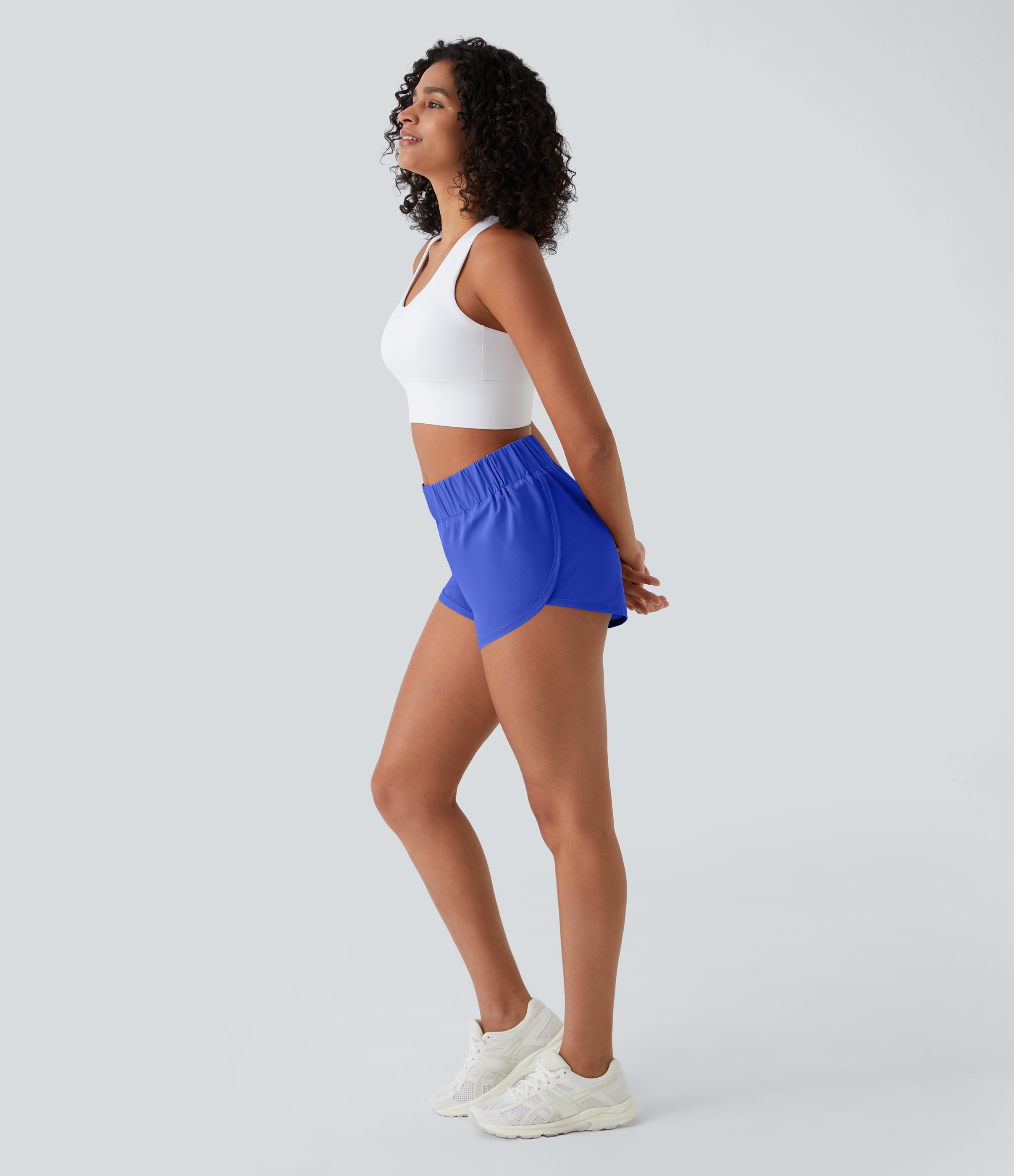 Halara High Waisted Dolphin Hem Casual Shorts 2
