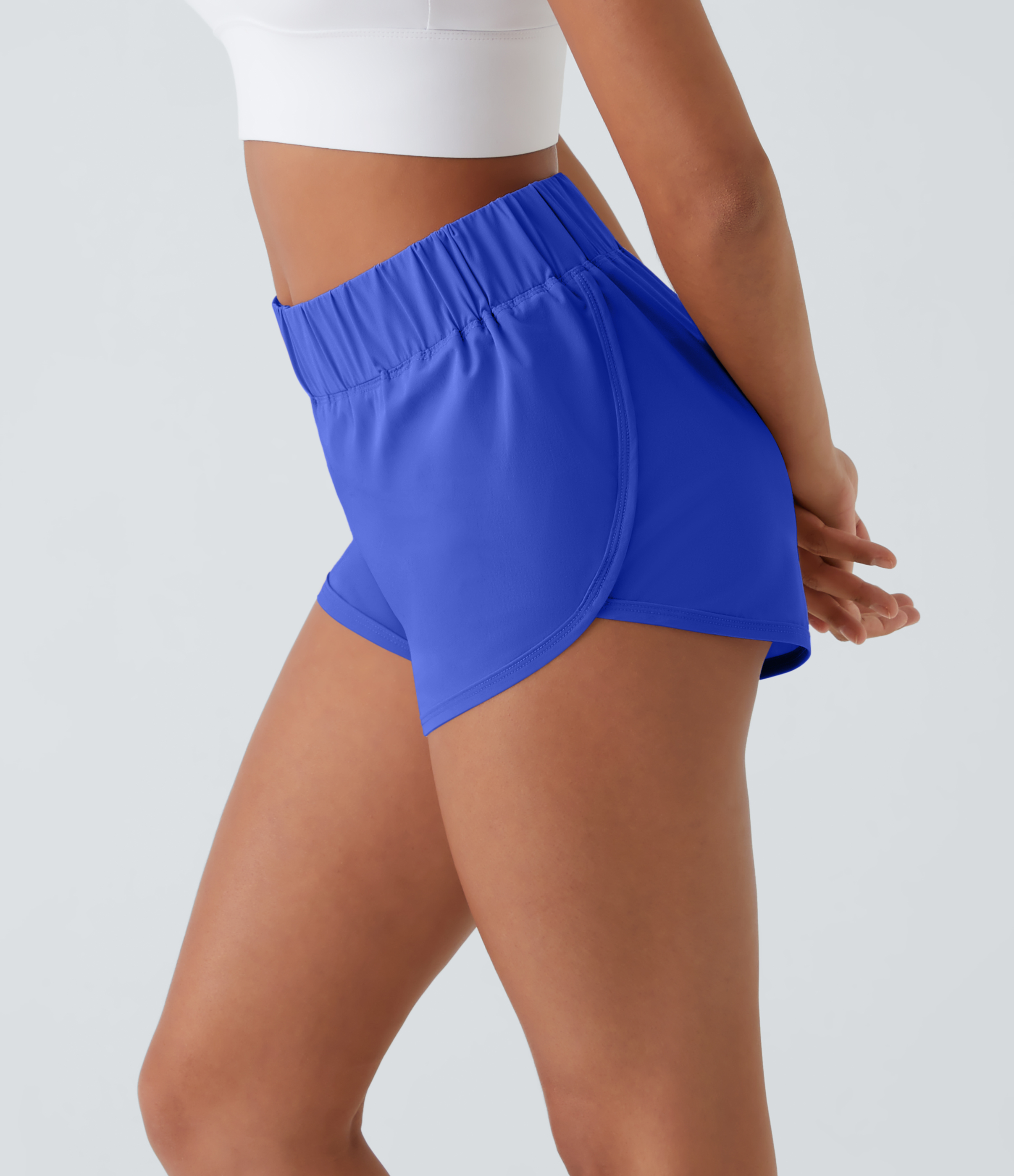 Halara High Waisted Dolphin Hem Casual Shorts 2