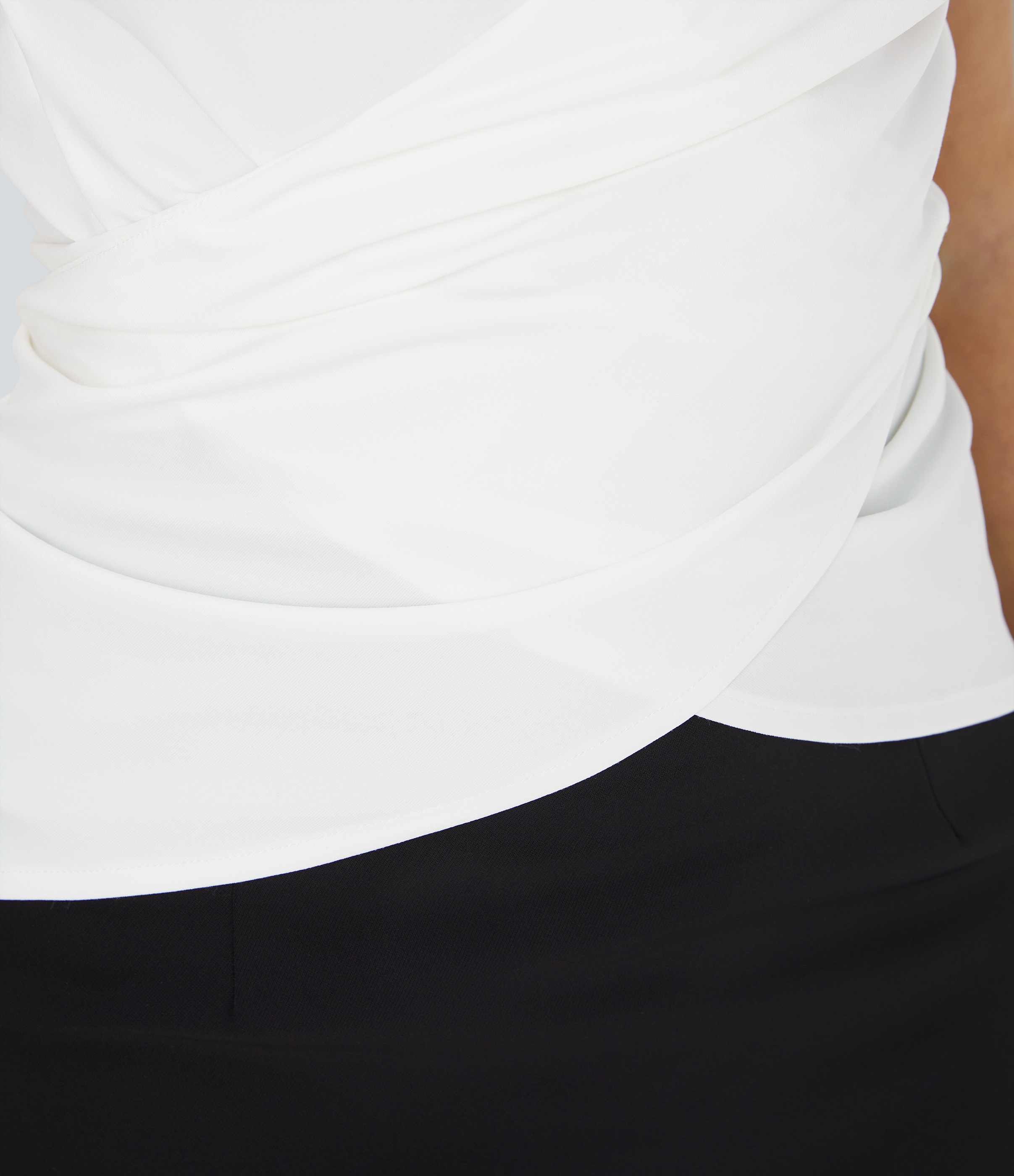Halara Cap Sleeve Crossover Hem Adjustable Button Work Top  - White - S 