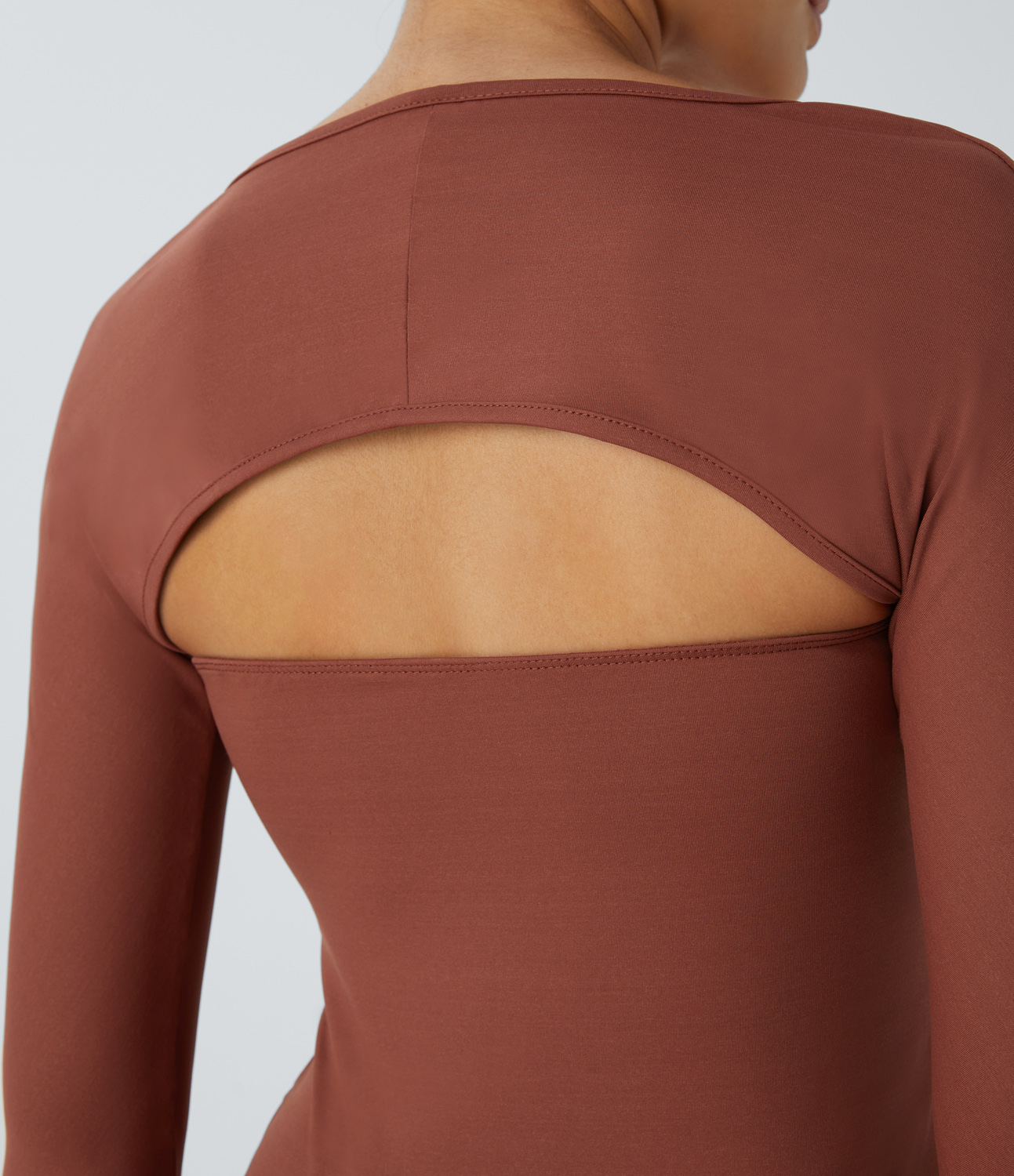 Halara Long Sleeve 2-Piece Shrug Tube Top Tank Top - Rust - S golf tops halter top tunic tops sleeveless tops backless top 