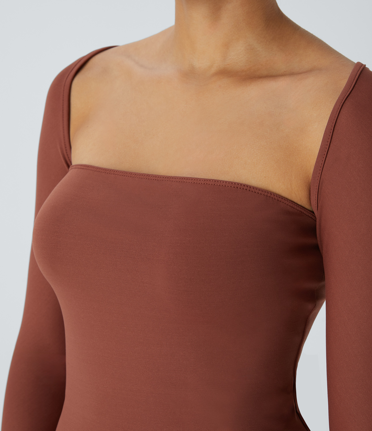 Halara Long Sleeve 2-Piece Shrug Tube Top Tank Top - Rust - S golf tops halter top tunic tops sleeveless tops backless top 