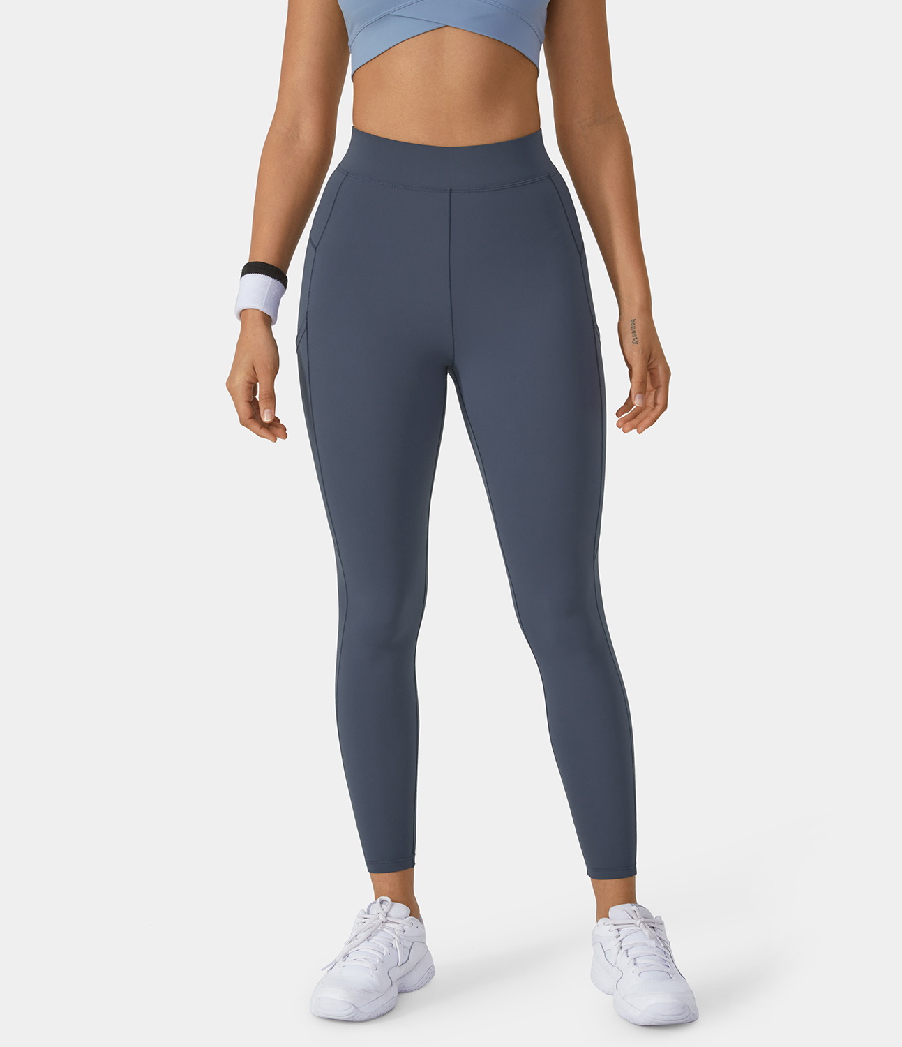 Women's High Waisted Side Pocket Plus Back Waistband Pocket Run