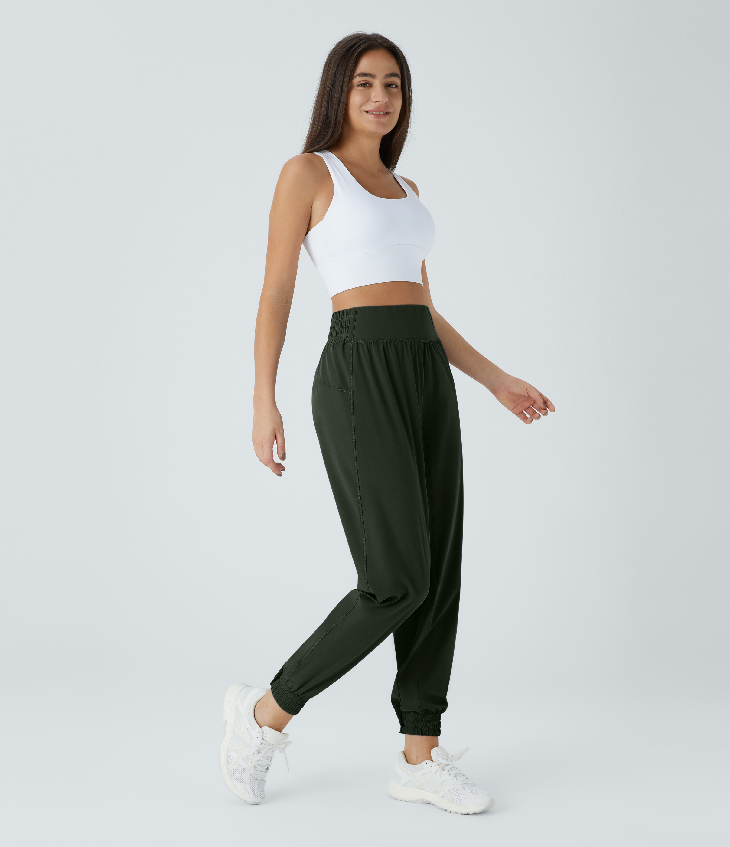 Halara High Waisted Elastic Waistband Hiking Joggers  - Rosin - M(regular) 