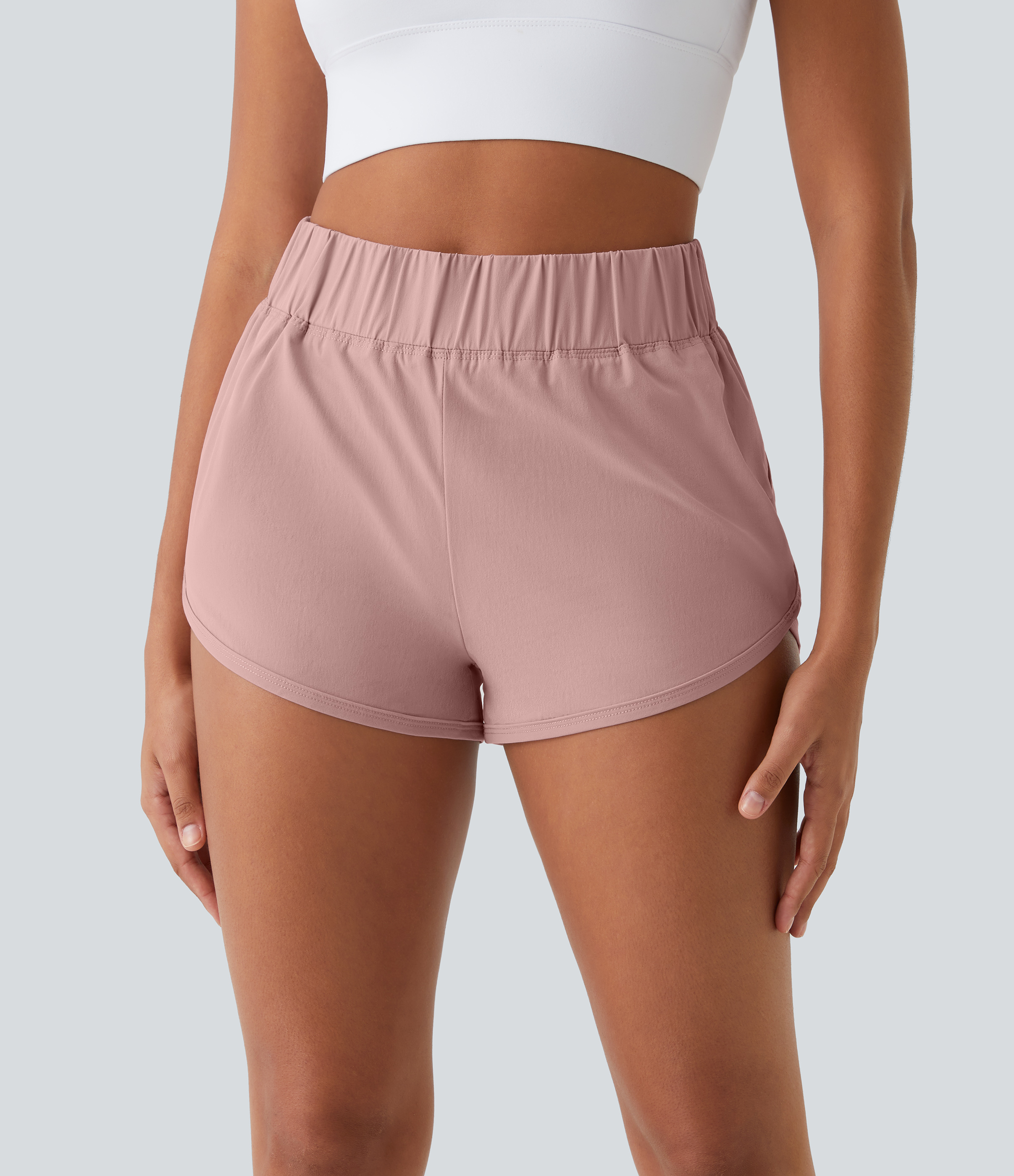 Halara High Waisted Dolphin Hem Casual Shorts 2