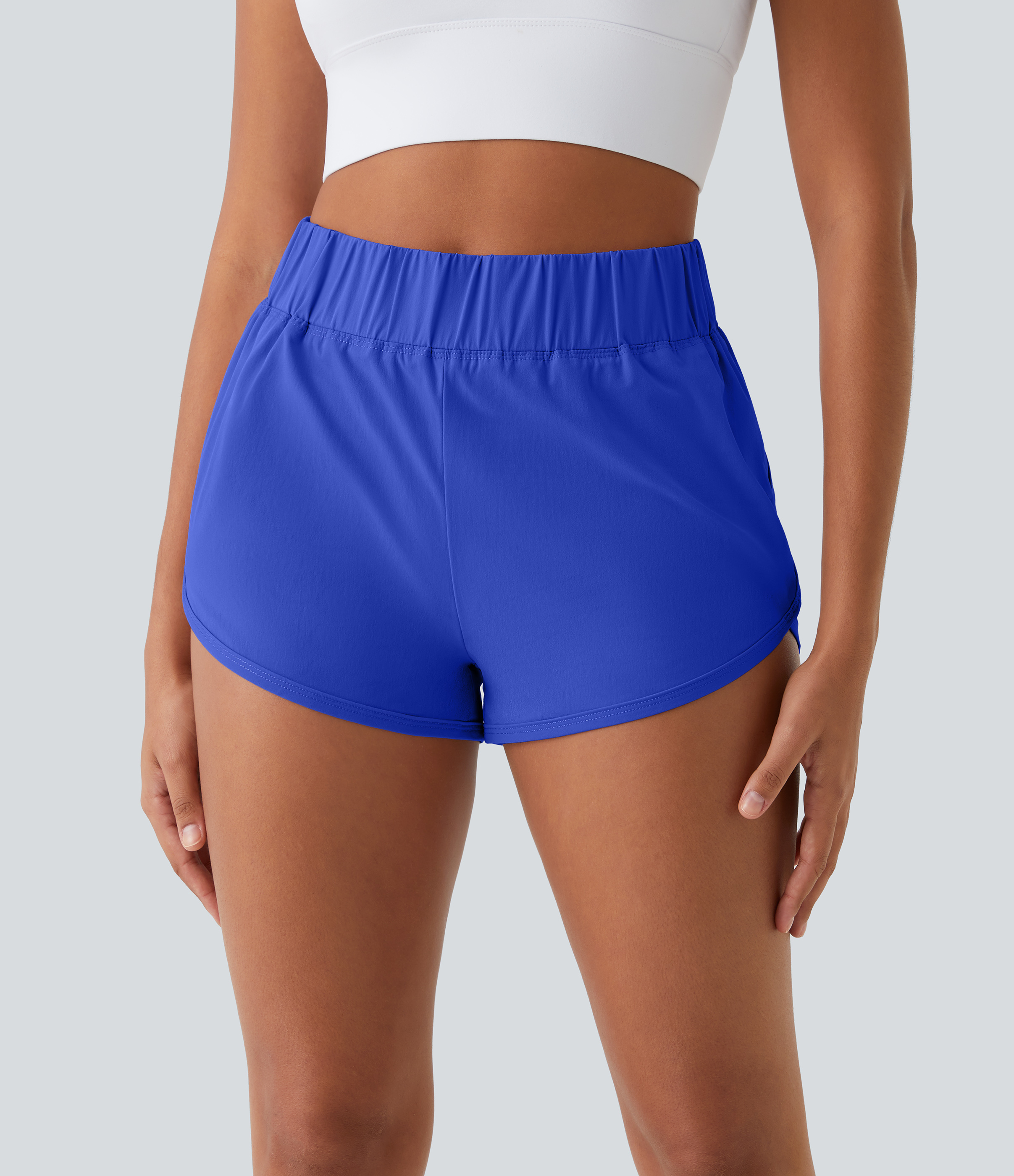 Halara High Waisted Dolphin Hem Casual Shorts 2
