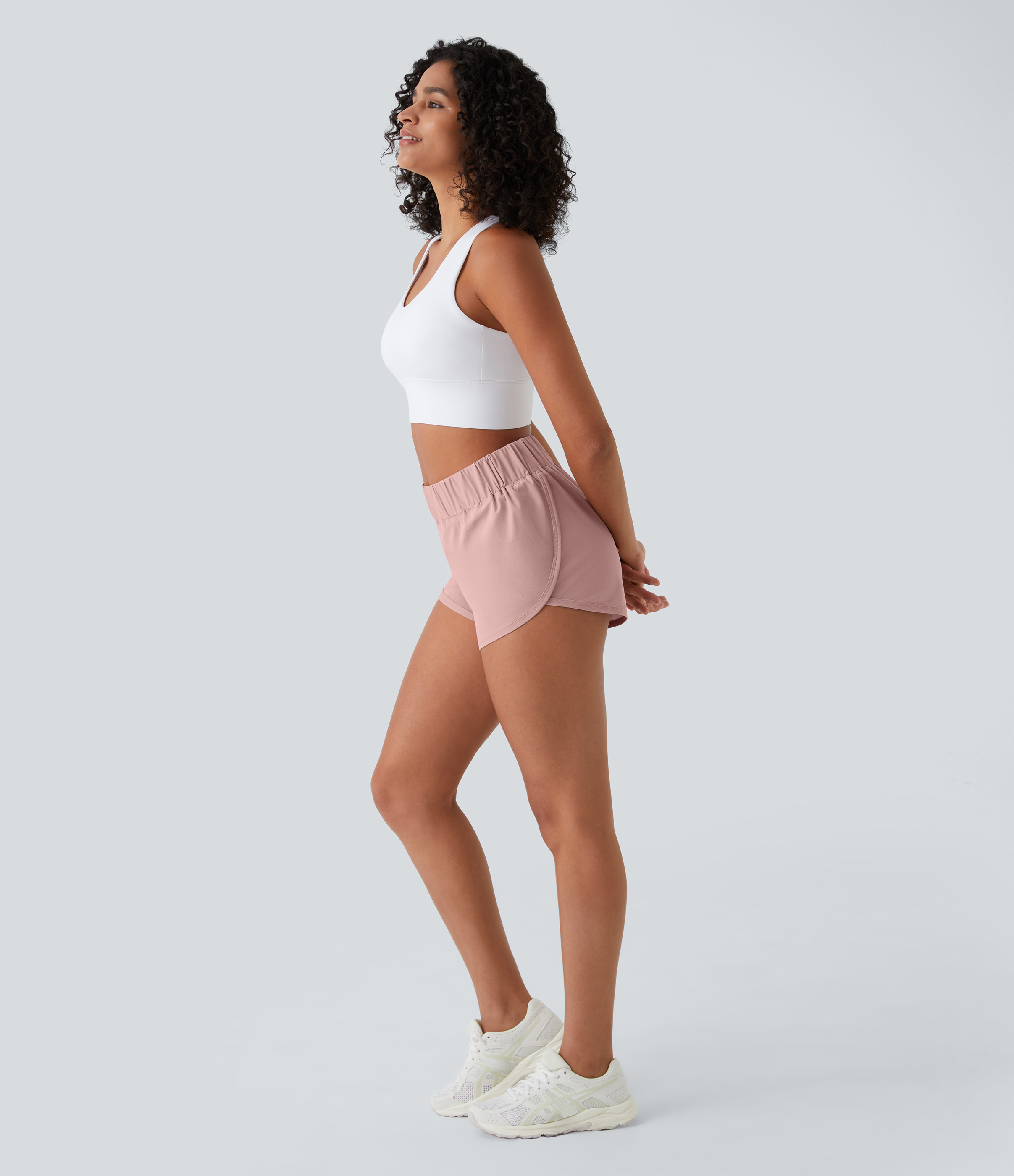 Halara High Waisted Dolphin Hem Casual Shorts 2