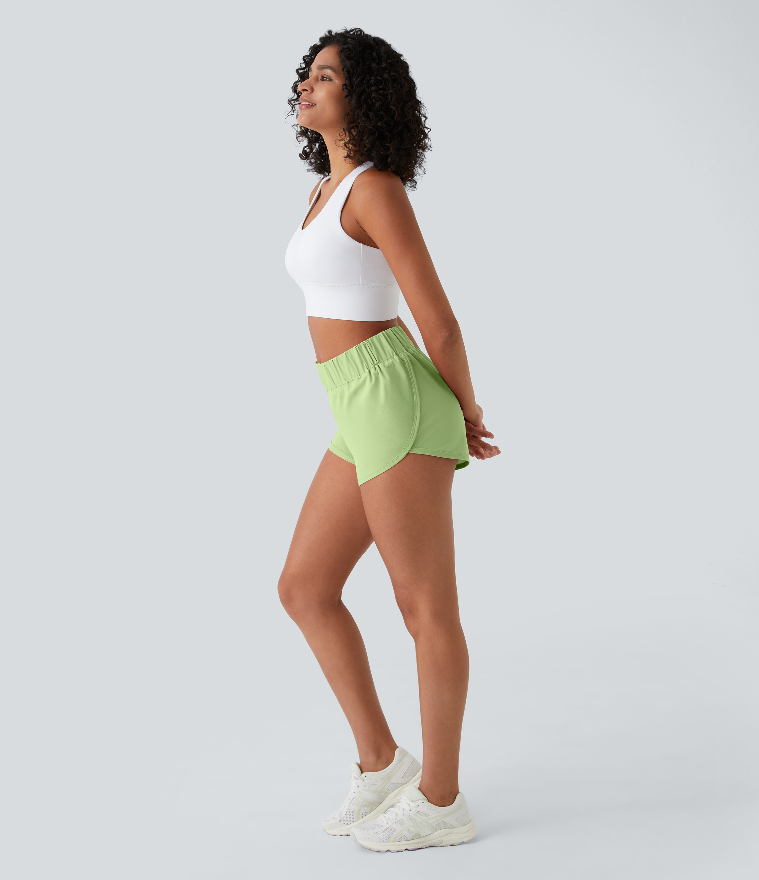 Halara High Waisted Dolphin Hem Casual Shorts 2