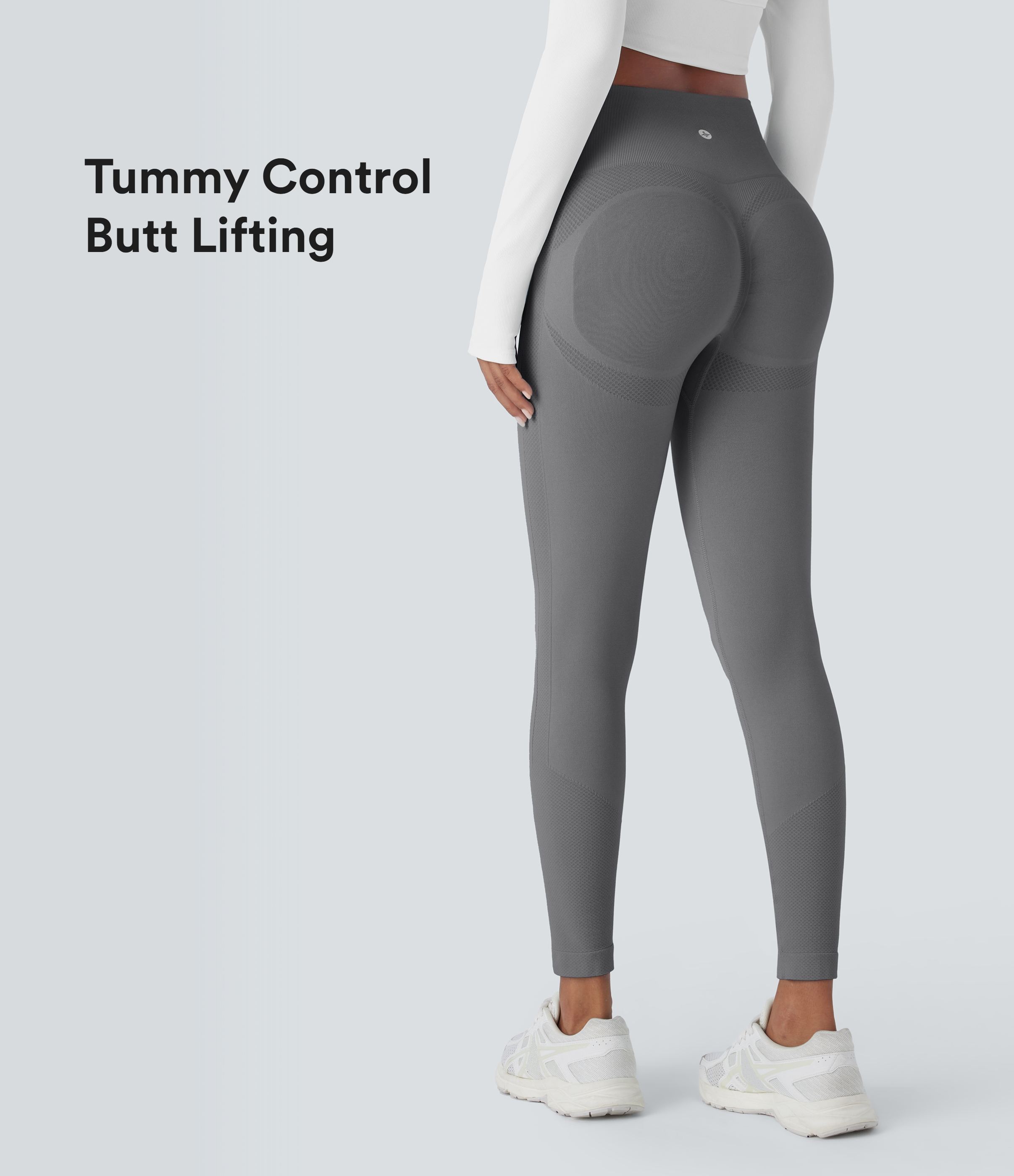 Halara Seamless Flow High Waisted Tummy Control Butt Lifting 7/8 Yoga Leggings  - Eiffel Tower - XL(7/8) gym leggings leggings with pockets 