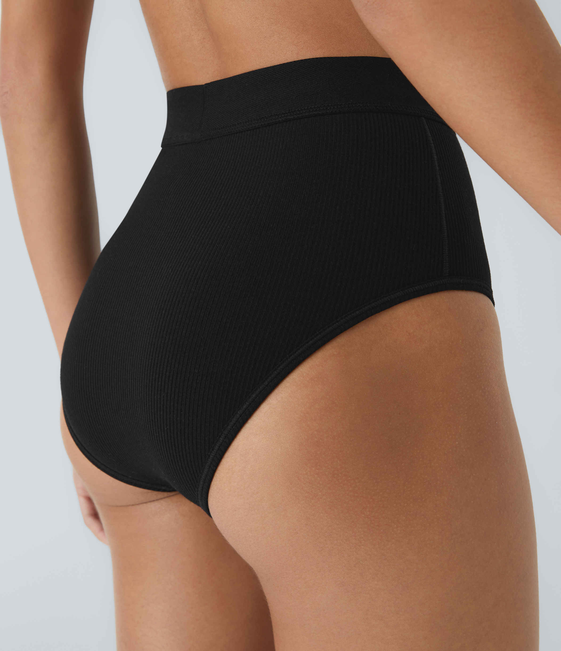 Halara High Stretch Skin Friendly High Waisted Lounge Panties  - Black - S 