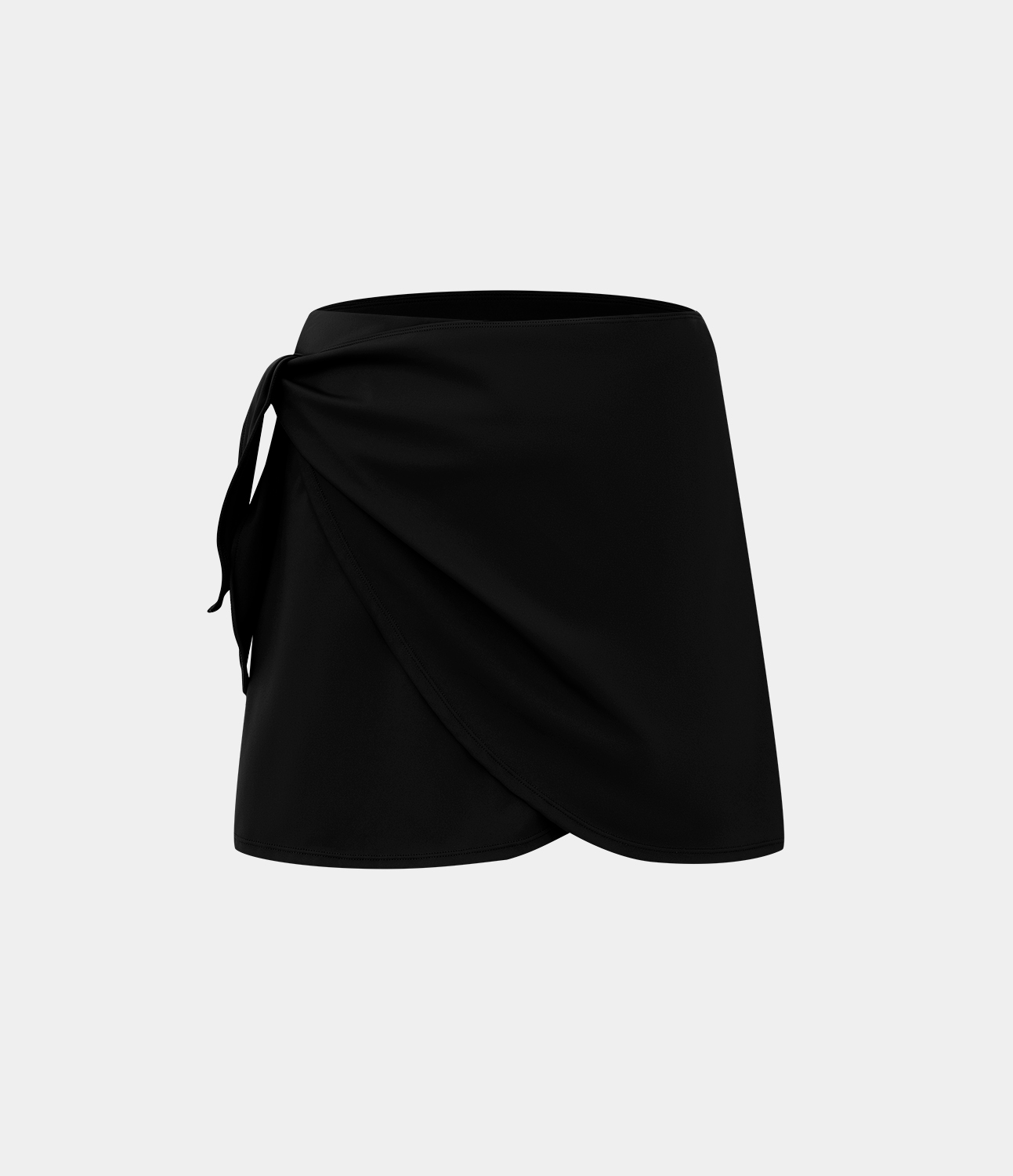 Halara High Waisted Tie Side 2-in-1 Side Pocket A Line Mini Golf Skirt  - Black - XS midi skirt a line skirt golfing skirt 