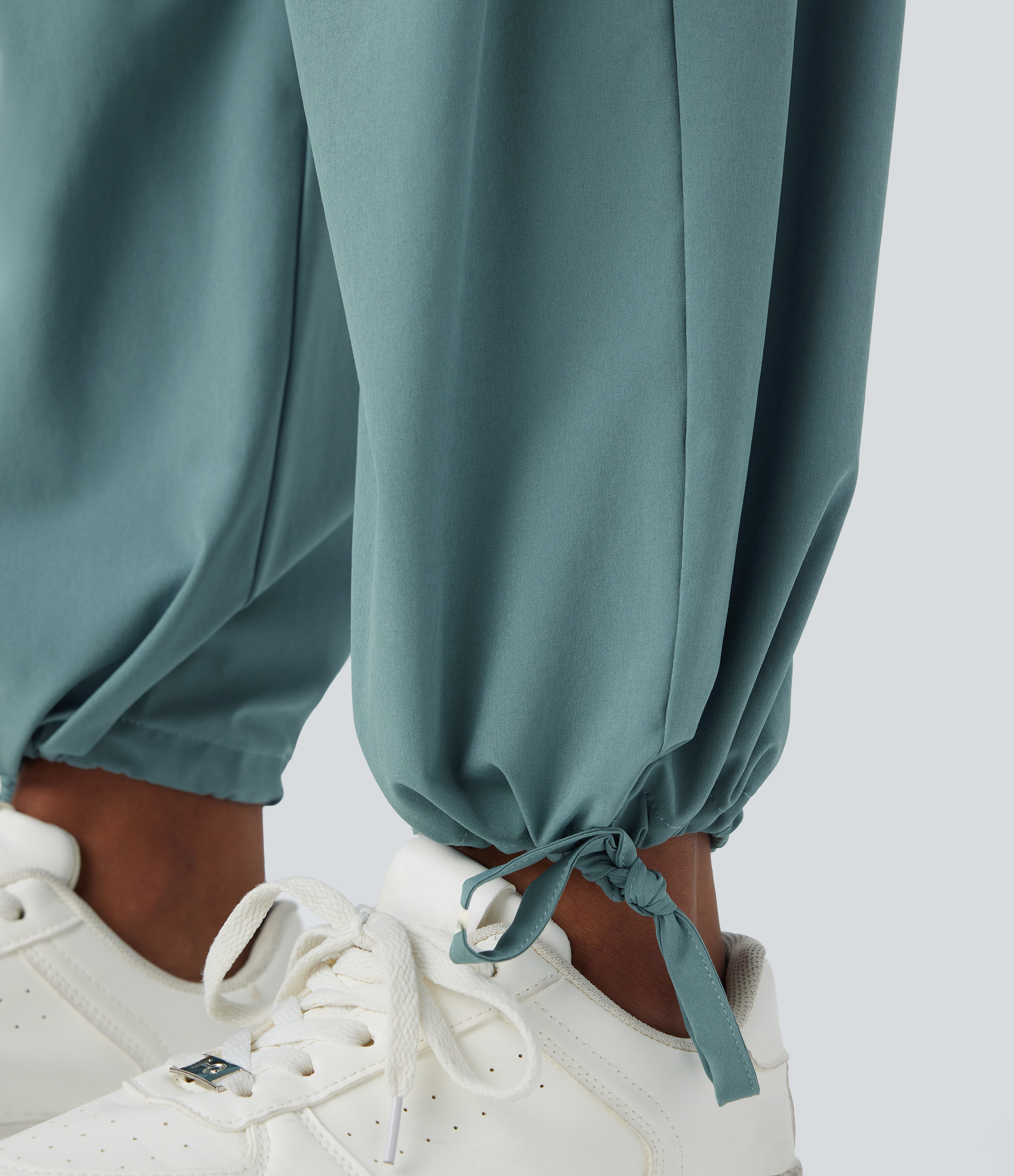 Halara Breezefulв„ў High Waisted Drawstring Side Pocket Quick Dry Casual Joggers  - Stone Blue - S(regular) 