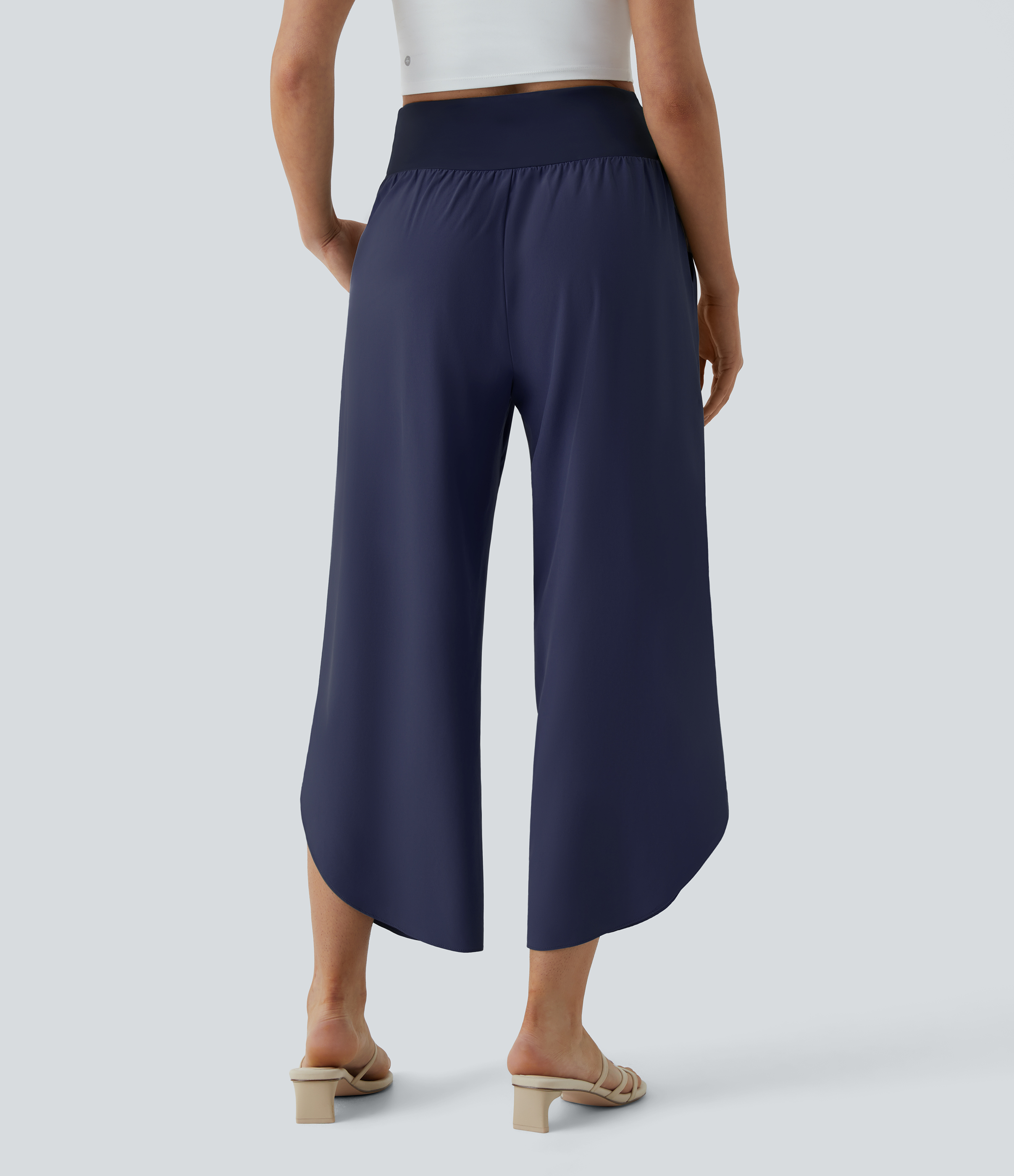 Halara Breezefulв„ў High Waisted Crossover Plicated Side Pocket Split Quick Dry Resort Pants  - Patriot Blue - XL(regular) 