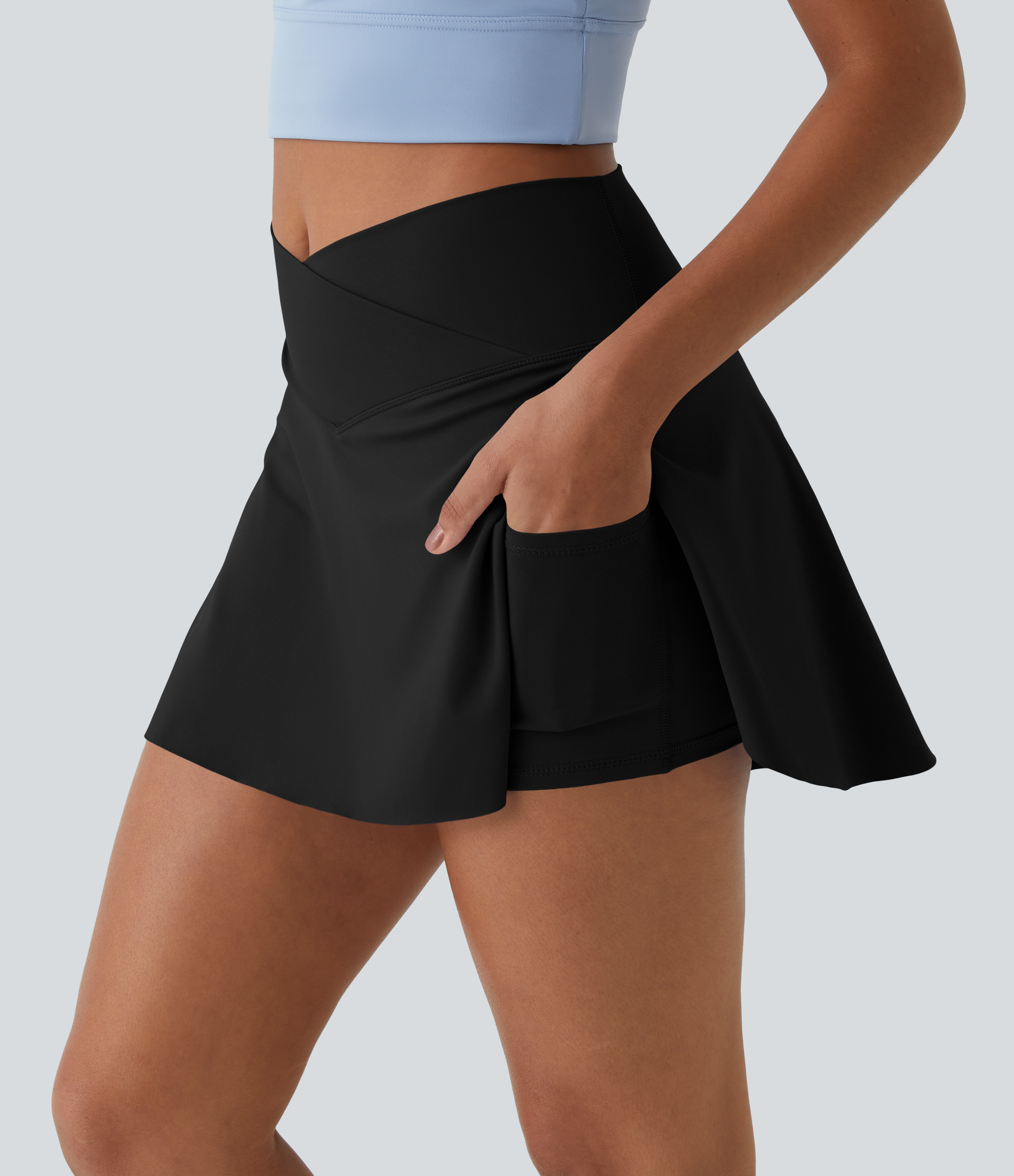Minifalda tenis Softlyzero™ Airy Crossover 2 en 1 bolsillo lateral tacto fresco tacto suave diario Lucid-UPF 50+