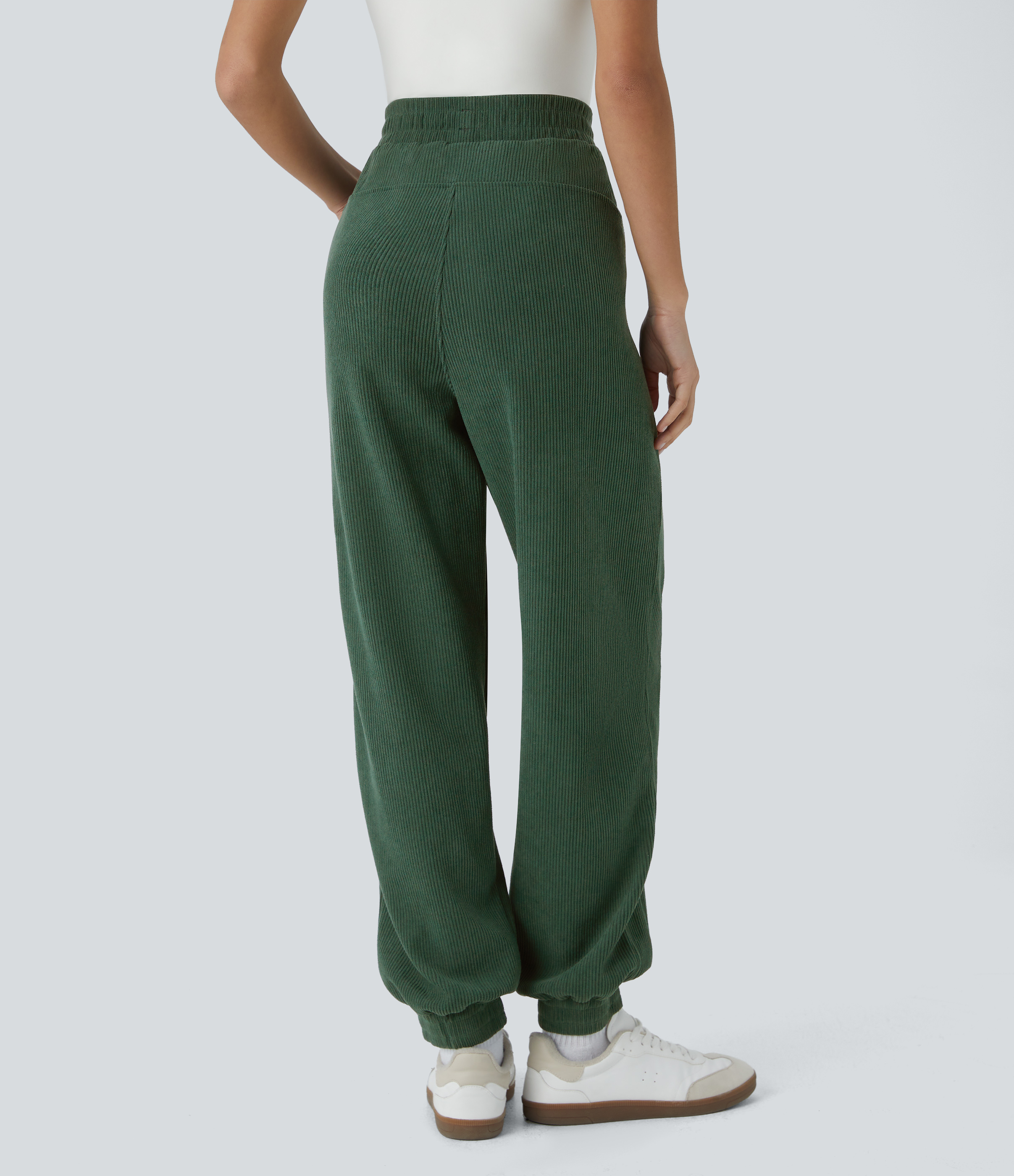Greener Pastures Joggers pana bolsillo lateral tiro alto / 2