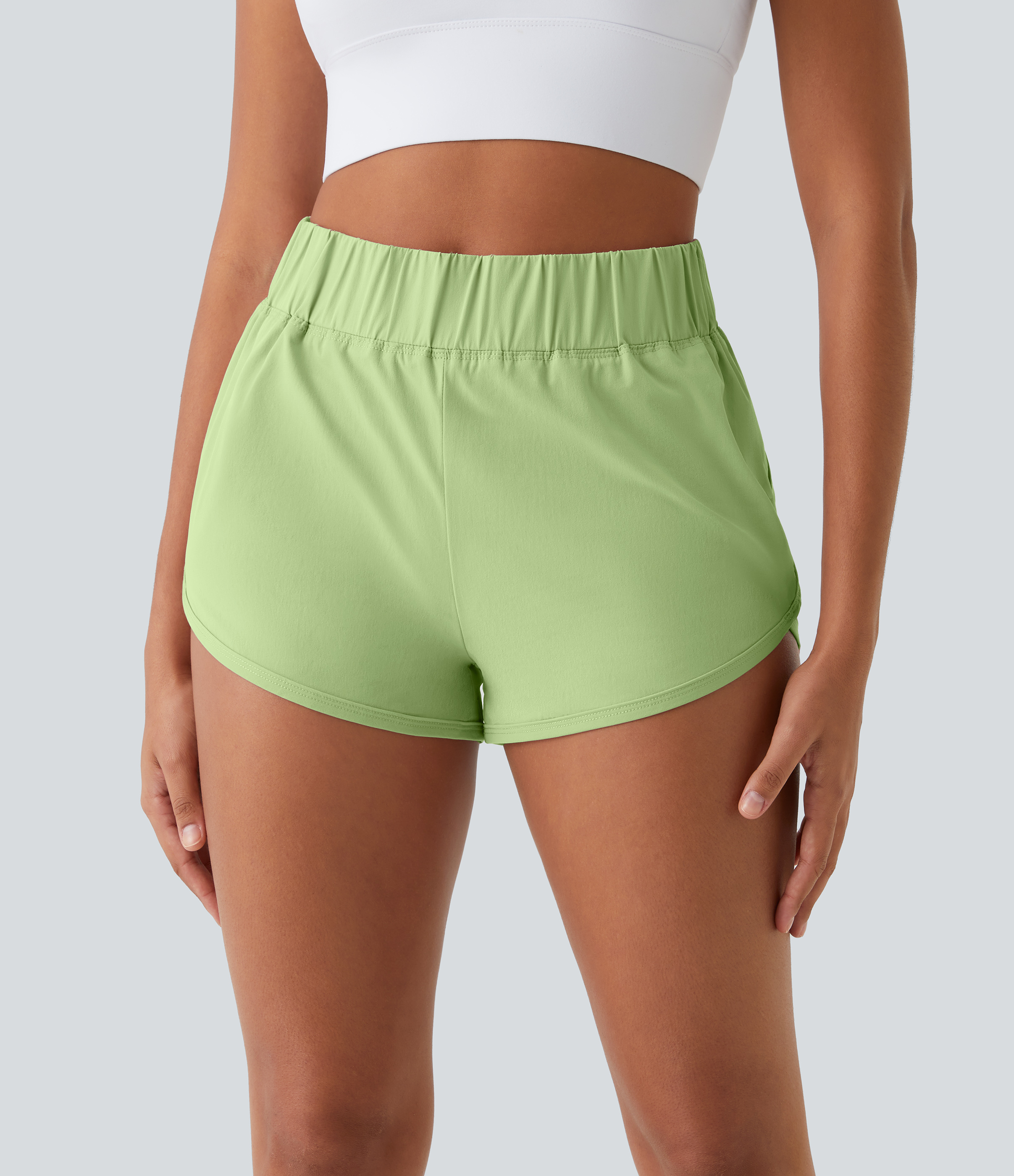 Halara High Waisted Dolphin Hem Casual Shorts 2