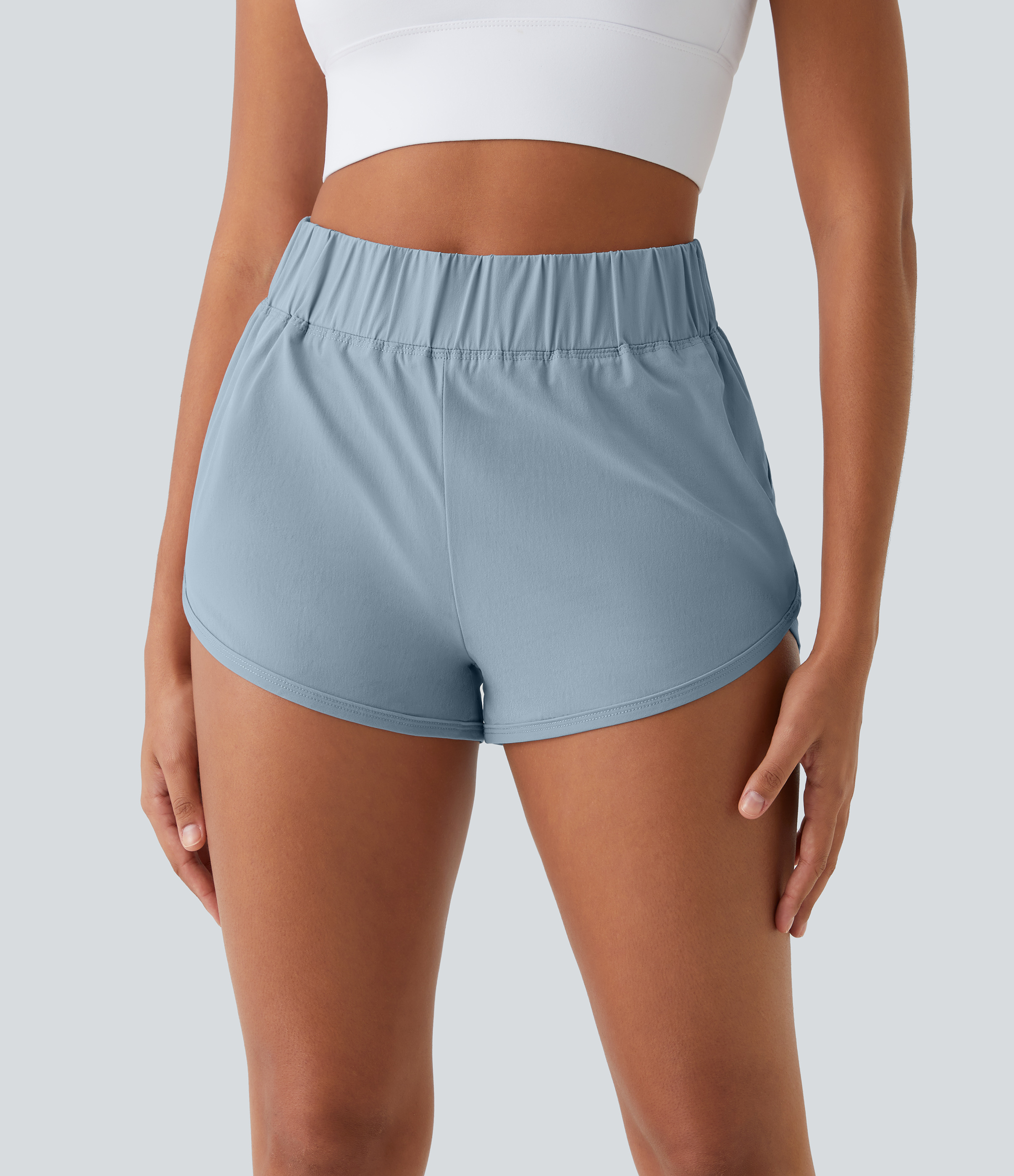 Halara High Waisted Dolphin Hem Casual Shorts 2