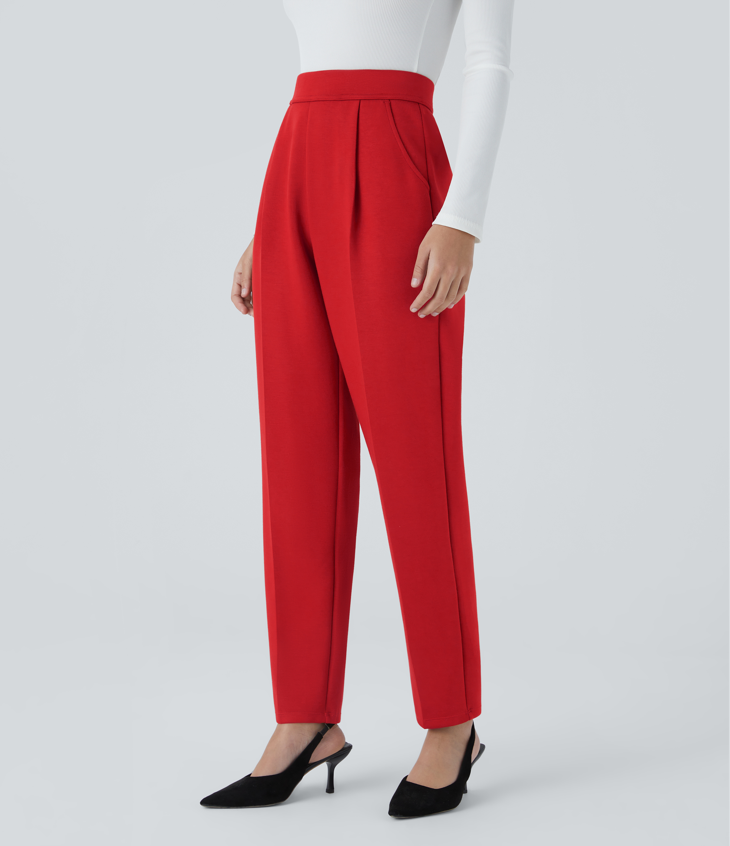 three tuck curve pants | ARULLE