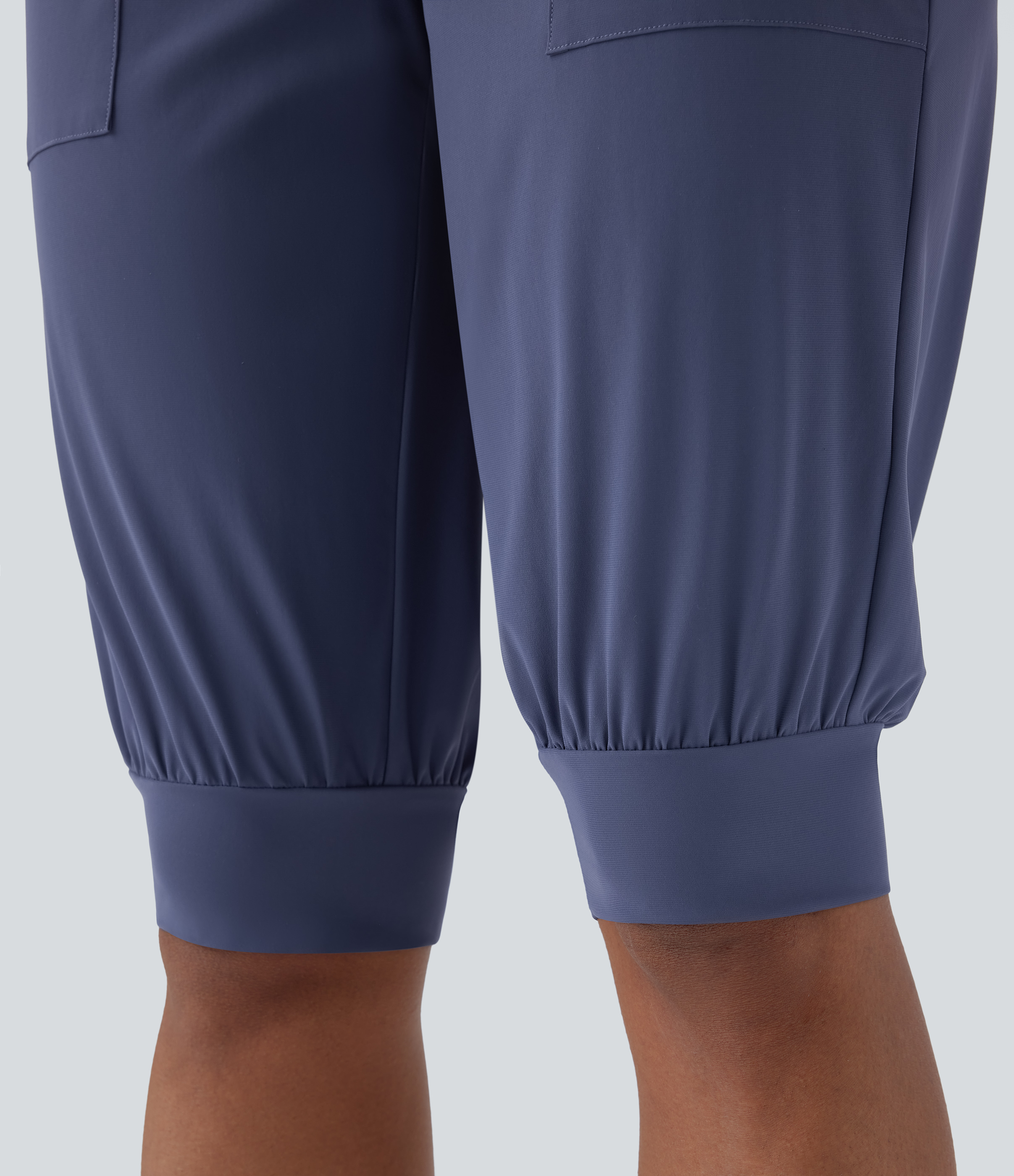 Halara High Waisted Side Pocket Casual Shorts  - Nightshadow Blue - M 
