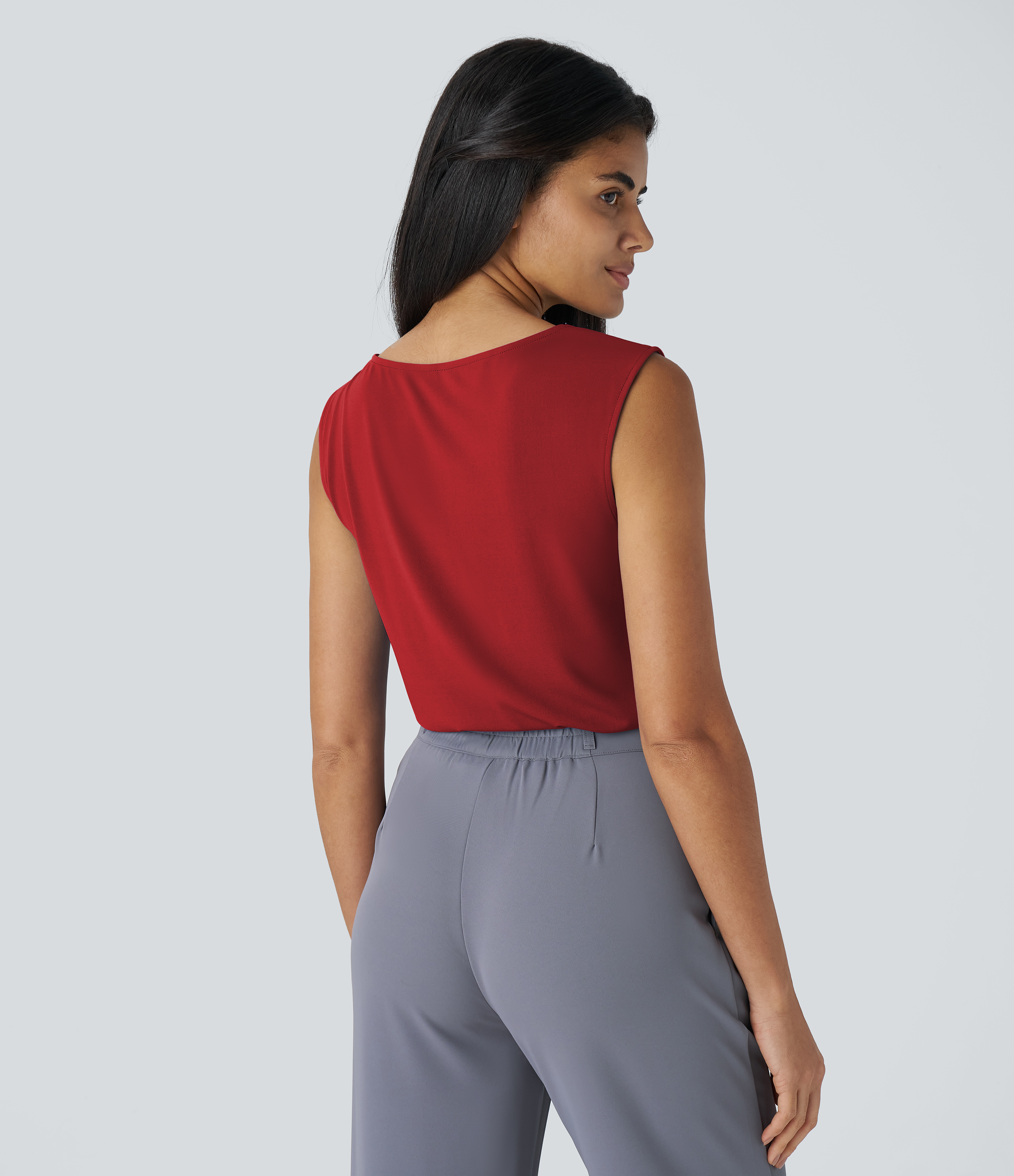 Halara Cowl Neck Sleeveless Work Blouse  - Emboldened - XL 