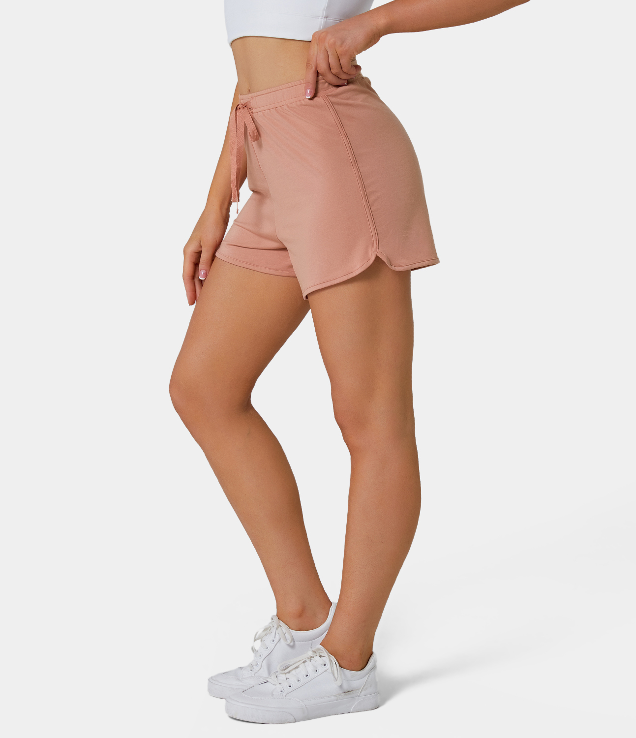 Women's Drawstring Back Pocket 3" Modal Shorts HALARA