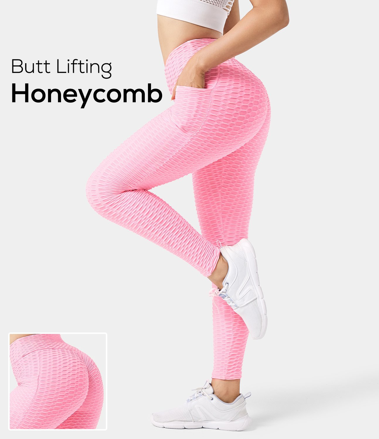 Ruched Bum Honeycomb Leggings