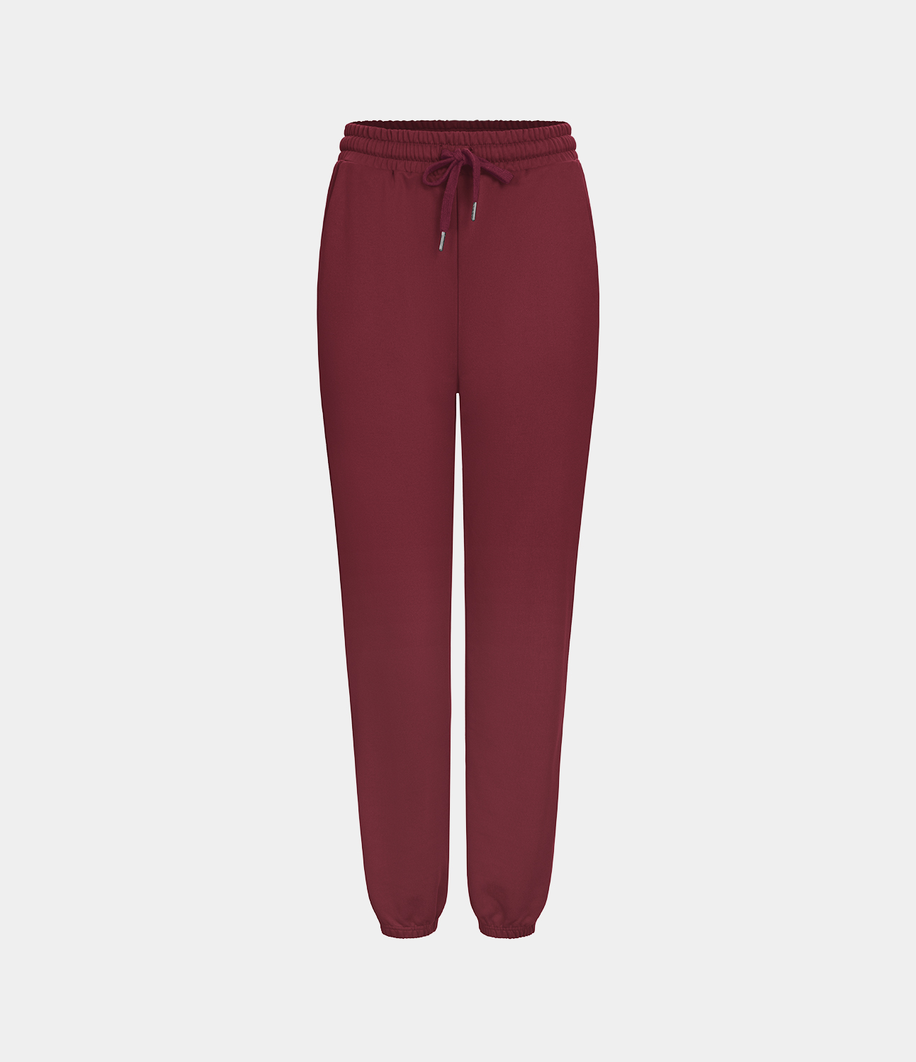 Halara High Waisted Drawstring Side Pocket Plain Casual Cotton Sweatpants  - Chocolate Truffle - XS 