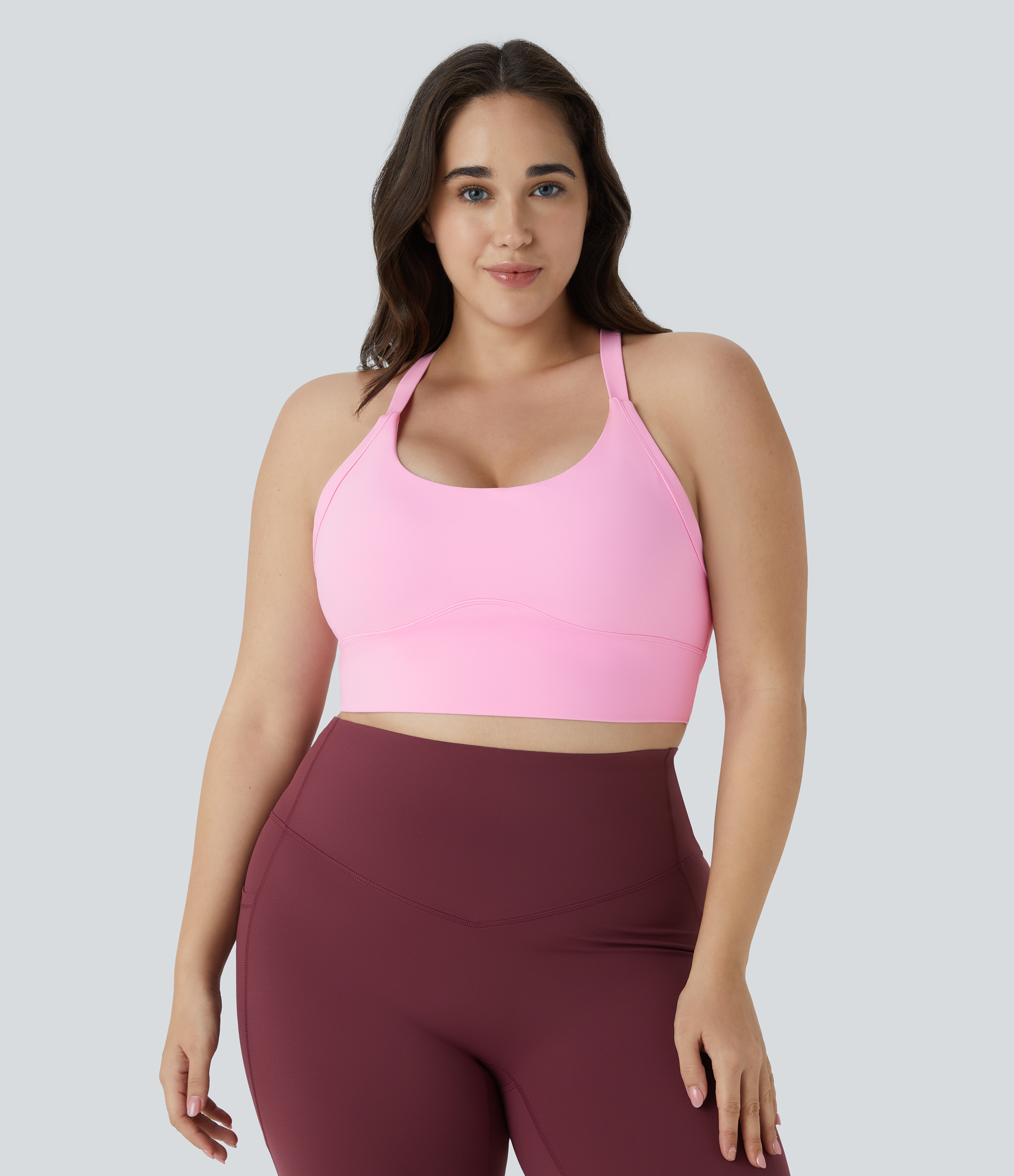 Nosegay Camiseta Softlyzero™ Plush sin mangas yoga talla grande corte sin espalda / 2