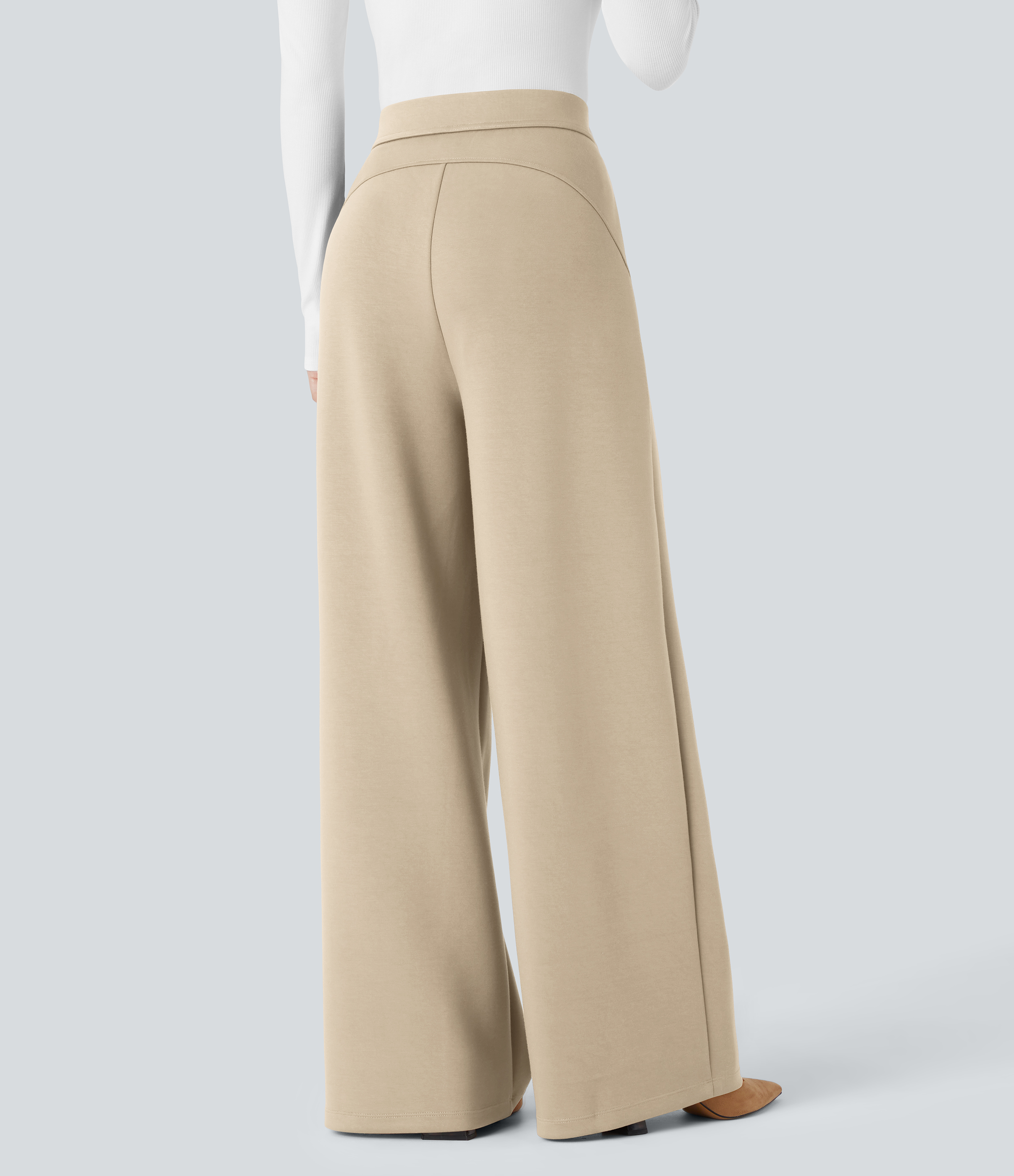 Bleached Sand Halara Flex™ - Arbeits-Hose mit hohem Bund, Seitentaschen und weitem Bein / 2