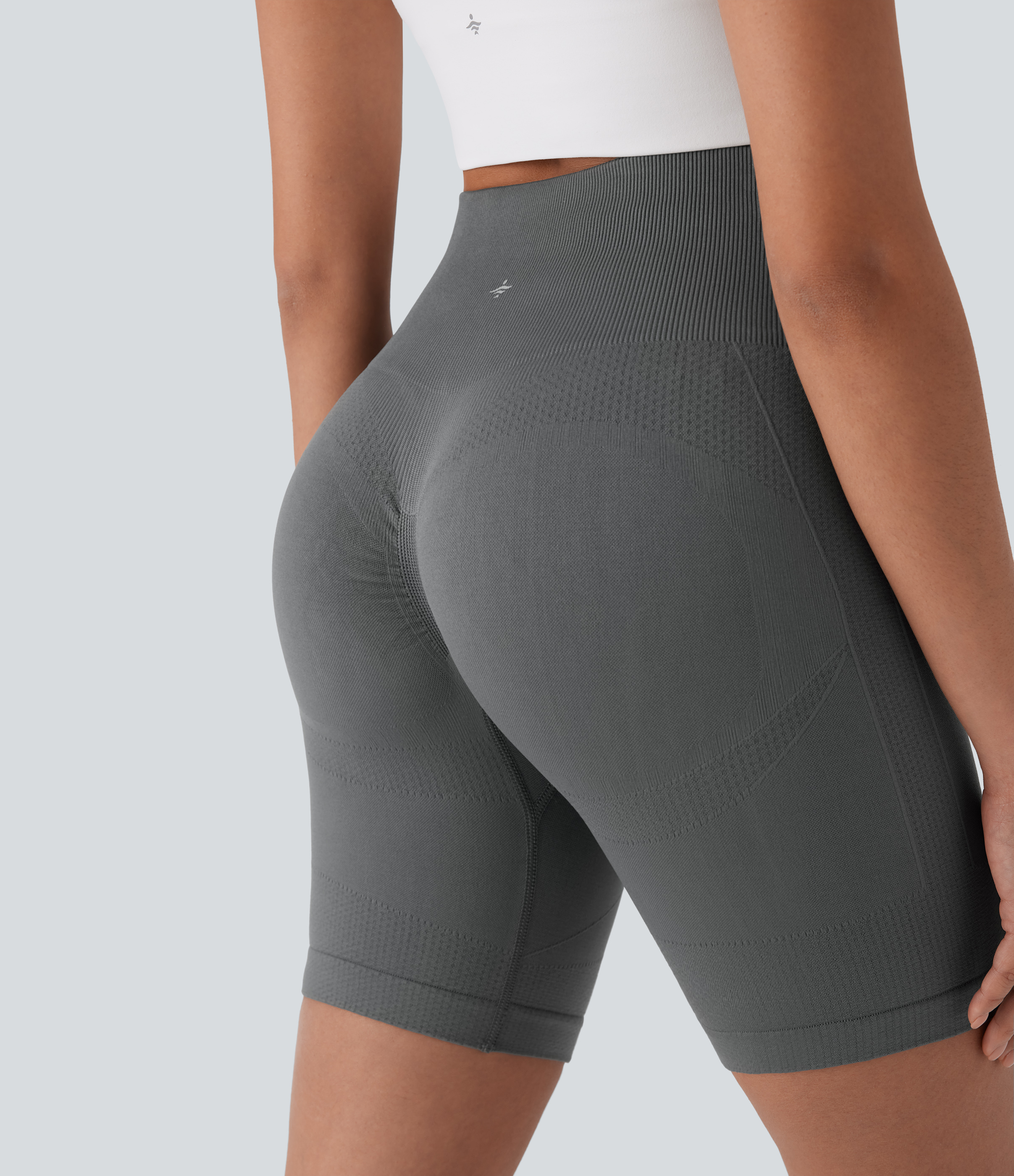 Halara Seamless Flow High Waisted Tummy Control Butt Lifting Yoga Biker Shorts 7``  - Eiffel Tower - XL biker shorts women black biker shorts 